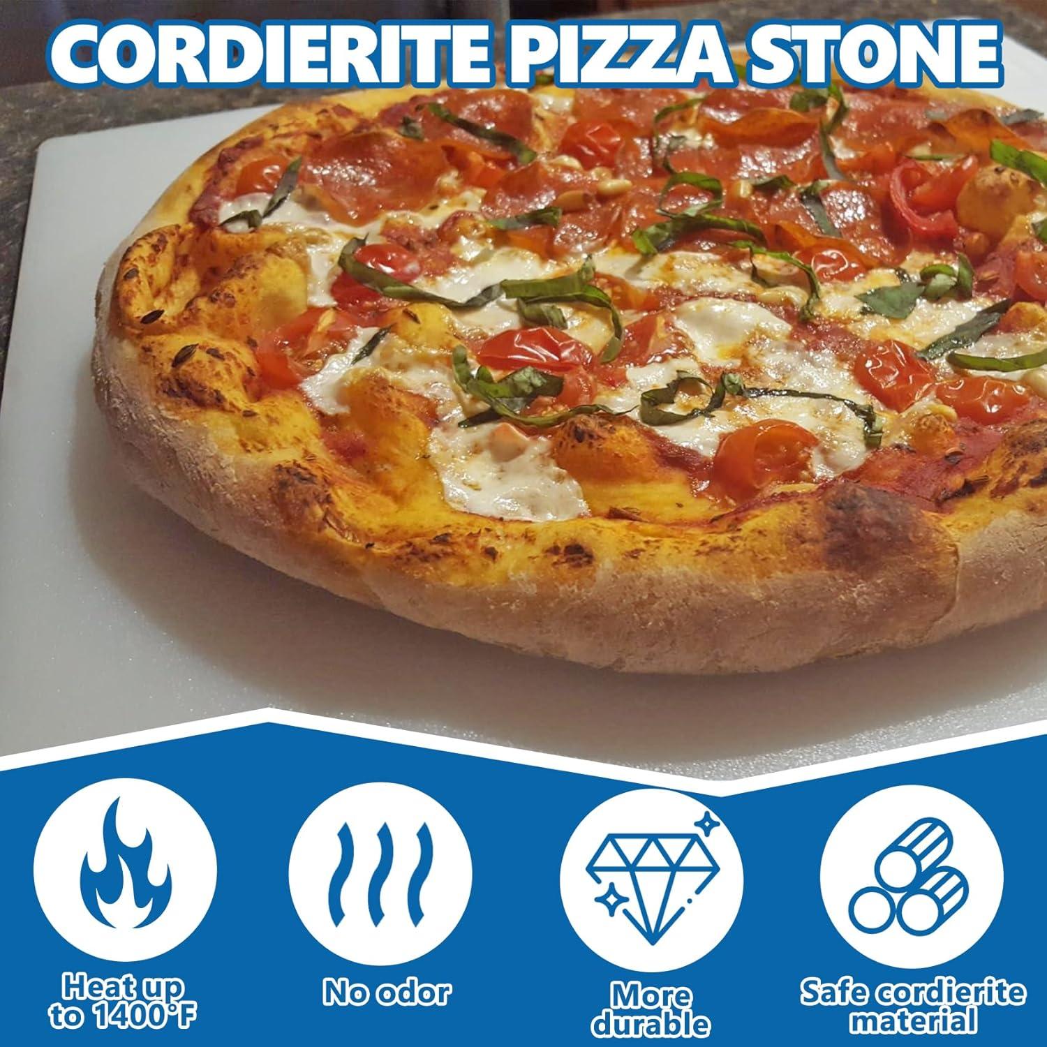 Piedra para Pizza Cuadrada SafBbcue 33.5 cm 1400°F
