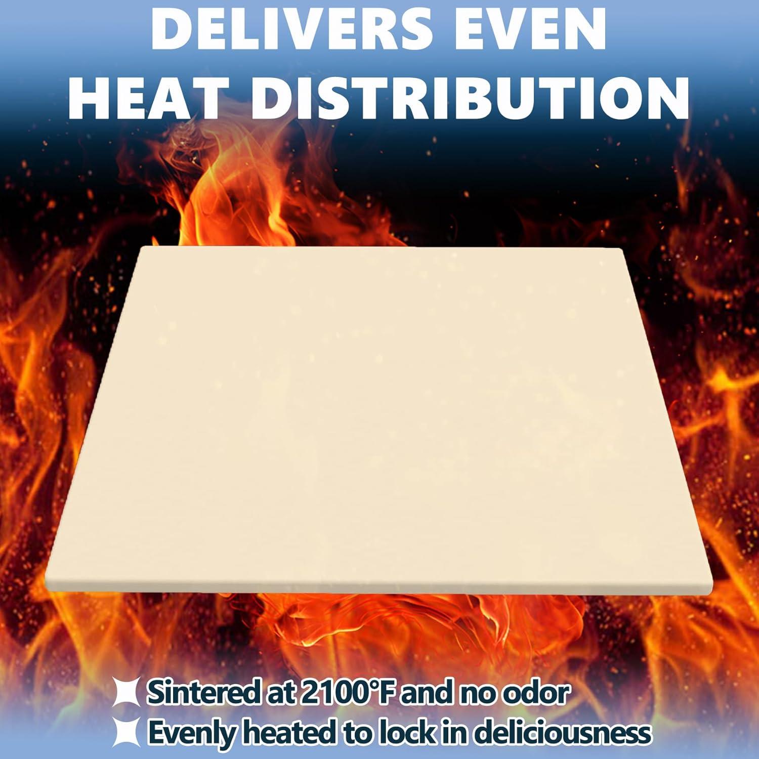 Piedra para Pizza Cuadrada SafBbcue 33.5 cm 1400°F