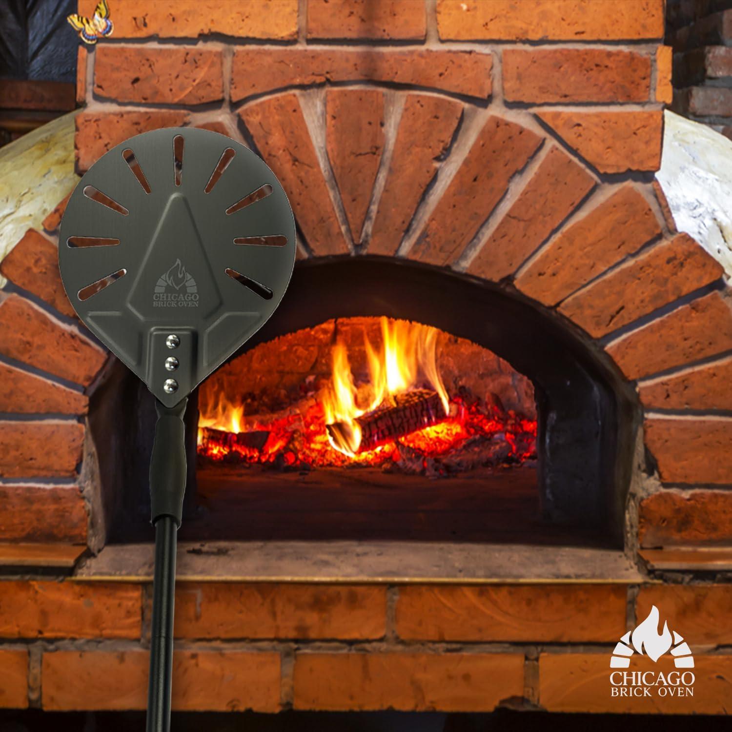 Paleta de Pizza Perforada Giratoria Chicago Brick Oven 17.78 cm