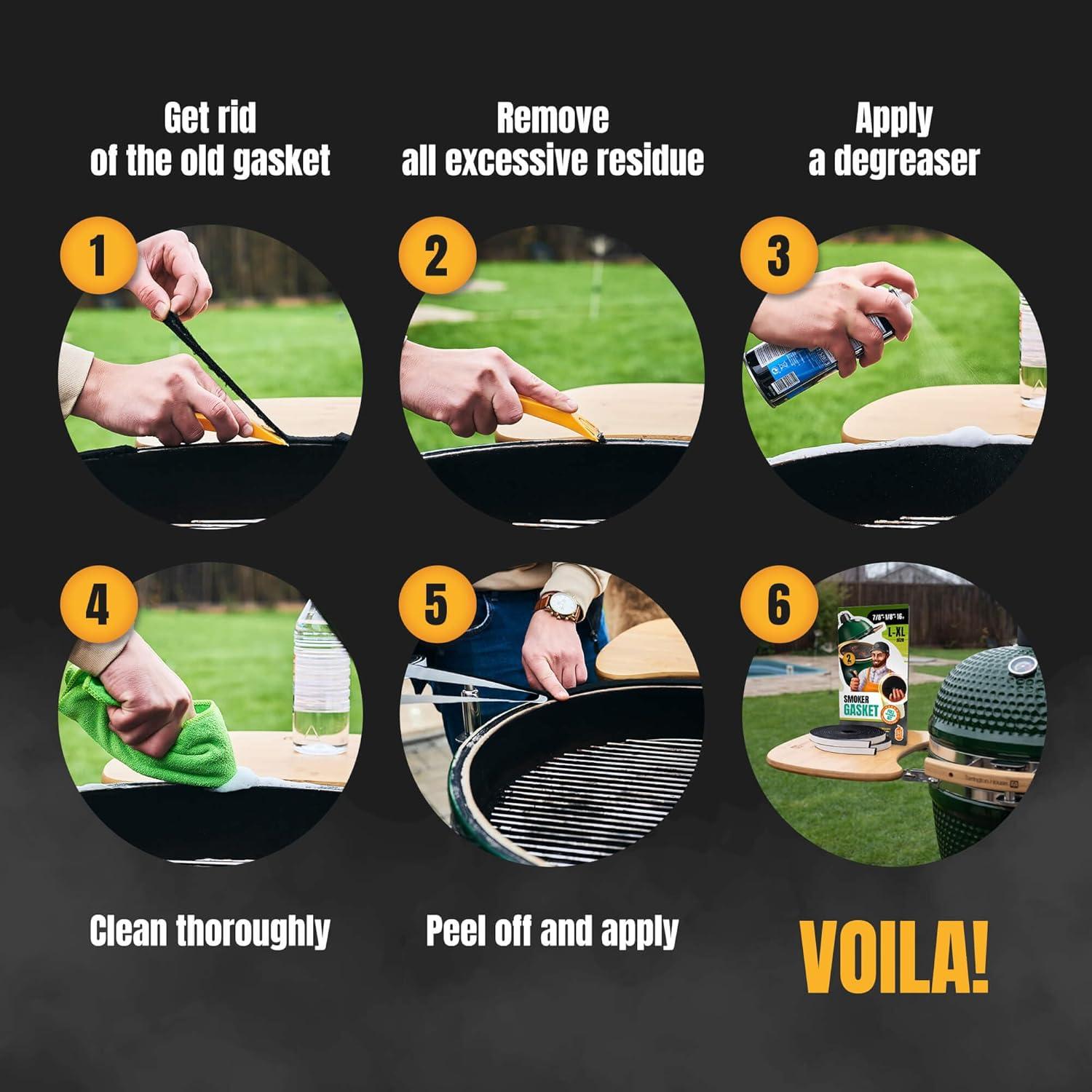 Junta de Sello Big Green Egg Grande/XL/XXL - 2x2.44m Fieltro