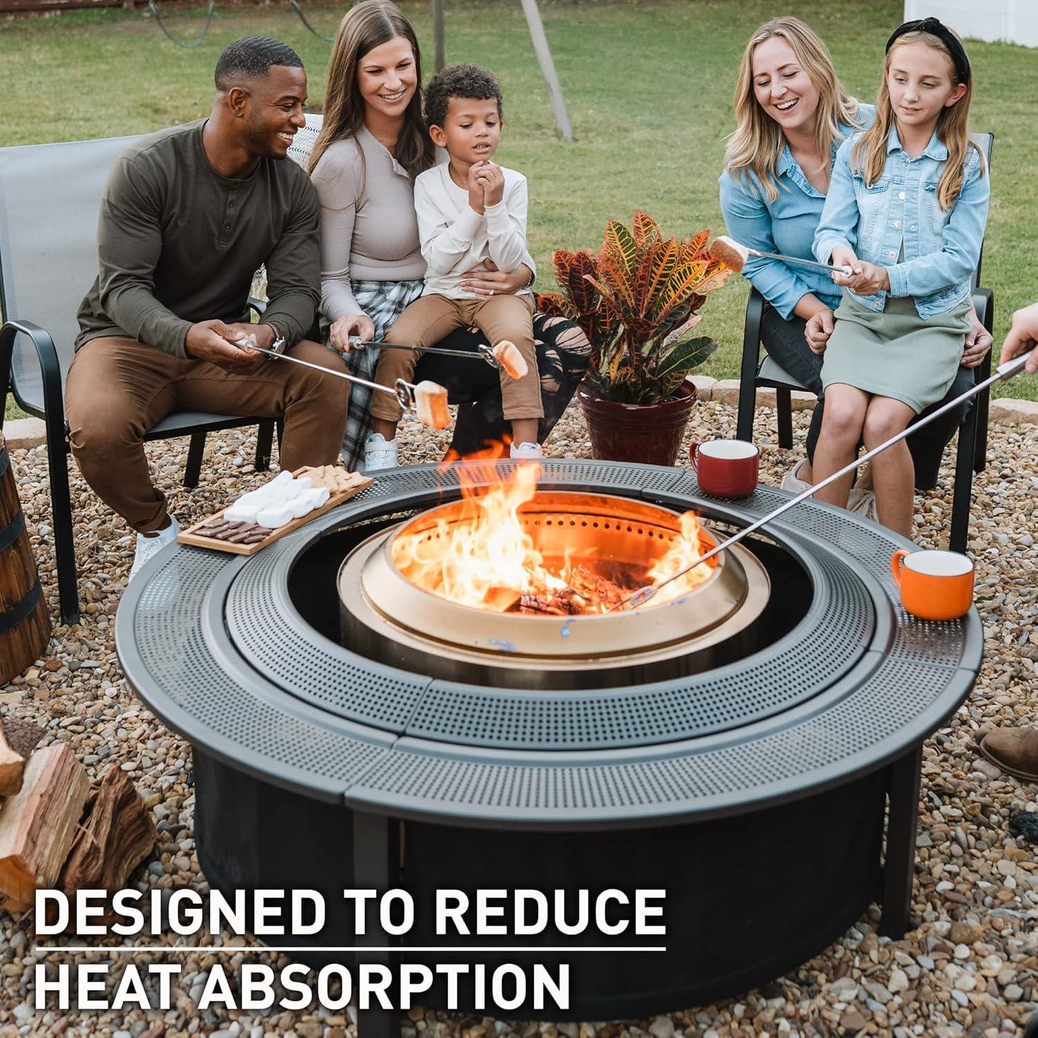 Mesa de Fuego Surround Solo Stove 78.74 cm Negra - Barrera Protectora