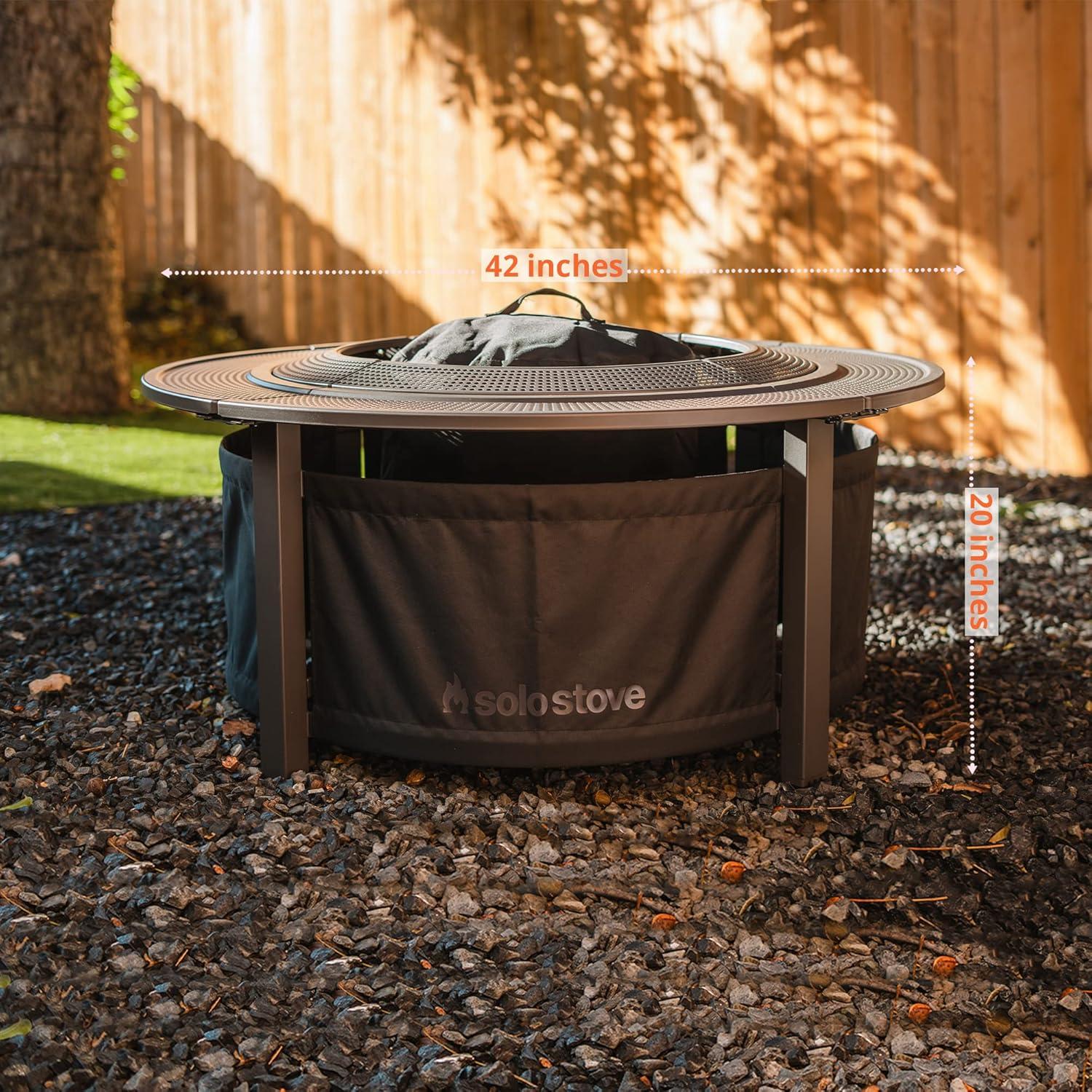 Mesa de Fuego Surround Solo Stove 78.74 cm Negra - Barrera Protectora