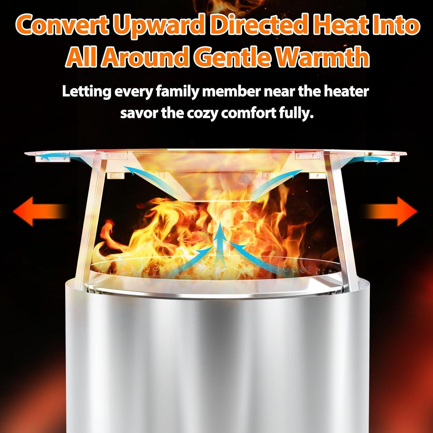 Deflector de Calor Uniflasy para Fogata Bonfire 62.5 cm Acero Inoxidable