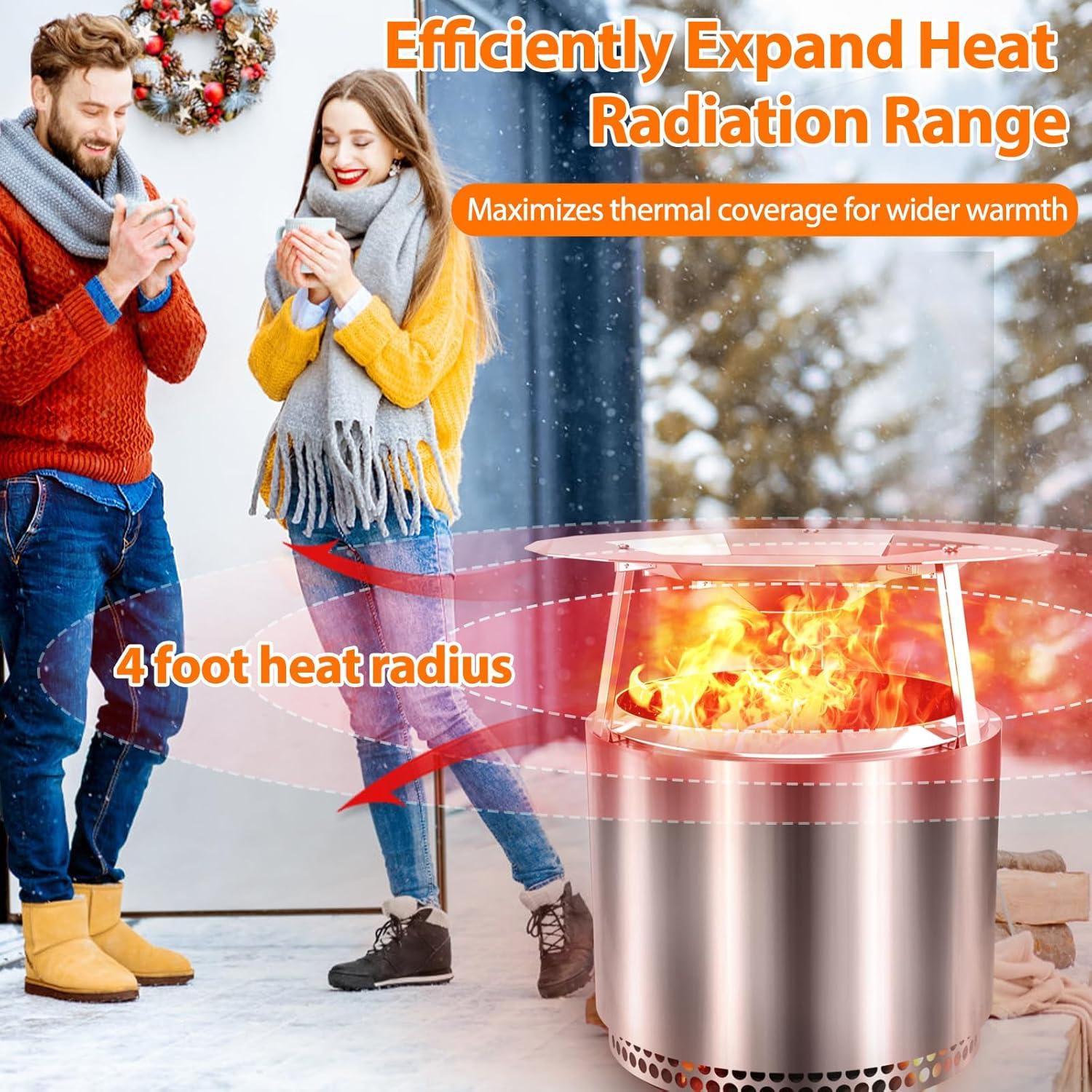 Deflector de Calor Uniflasy para Fogata Bonfire 62.5 cm Acero Inoxidable