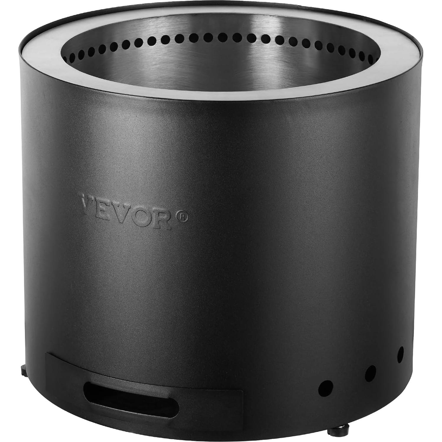 Estufa de Leña VEVOR 38 cm Sin Humo, Acero Inoxidable, Portátil