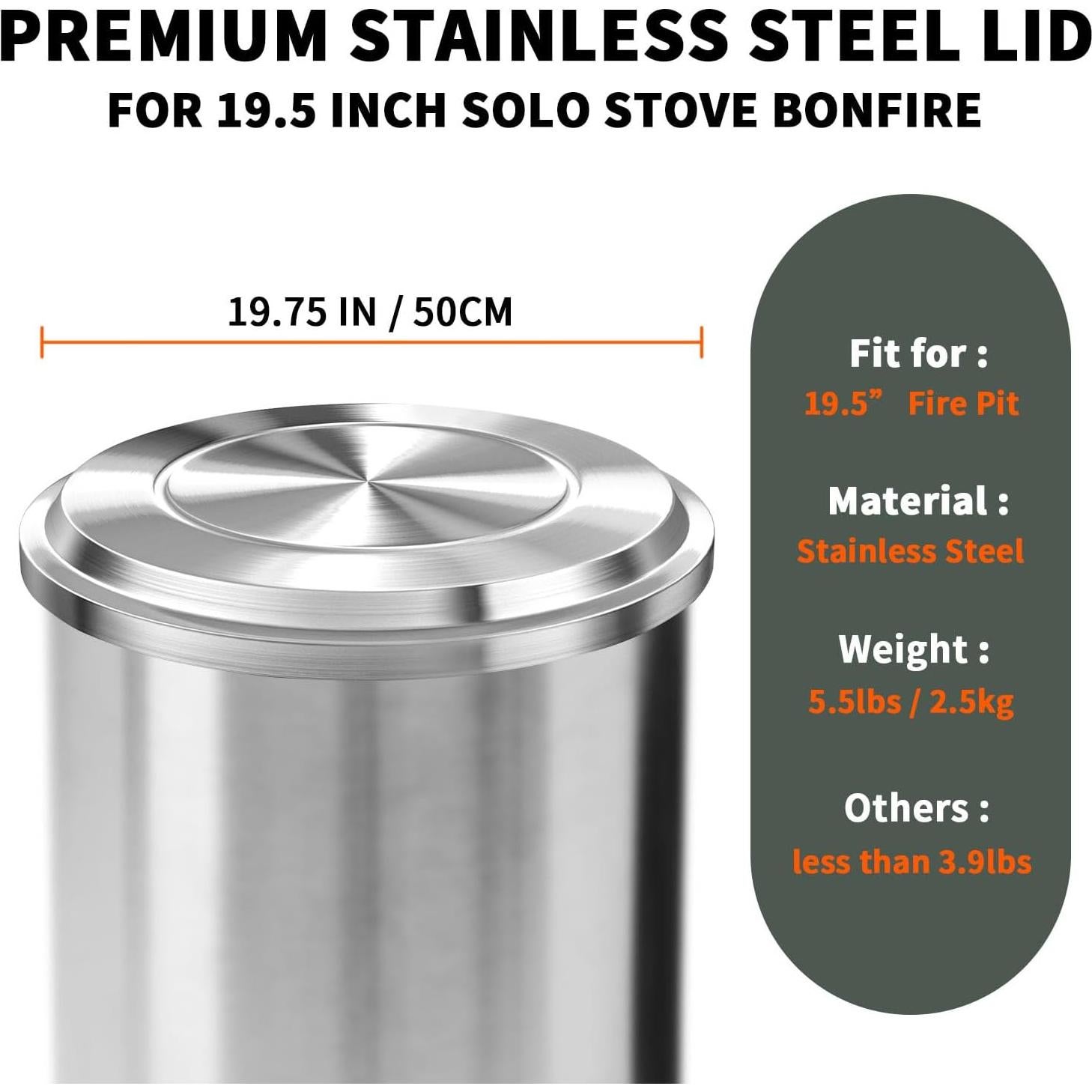 Tapa de Acero Inoxidable Pariplus para Fogata Bonfire 50.17 cm