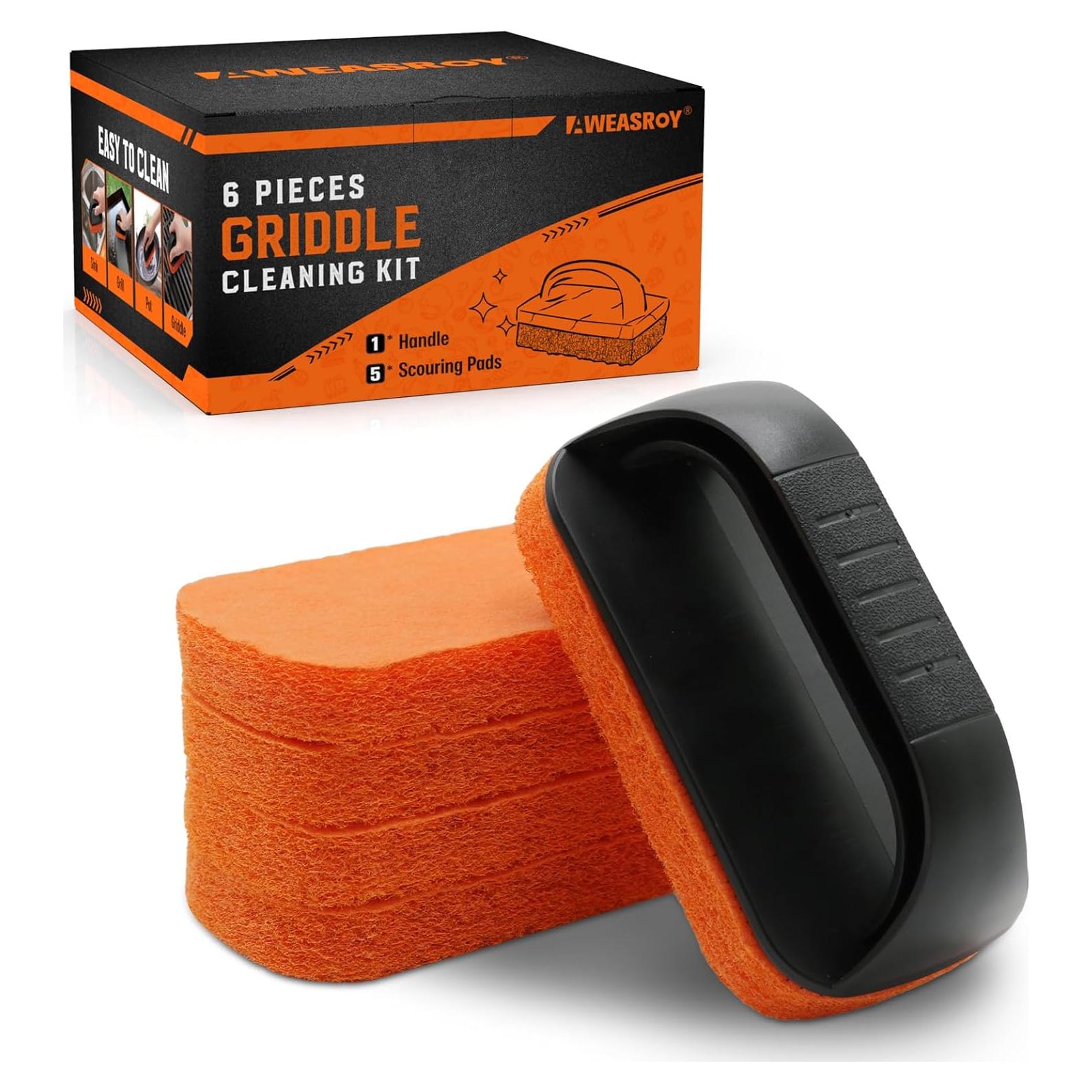 Kit de limpieza de plancha AWEASROY 6 piezas - Almohadillas y mango