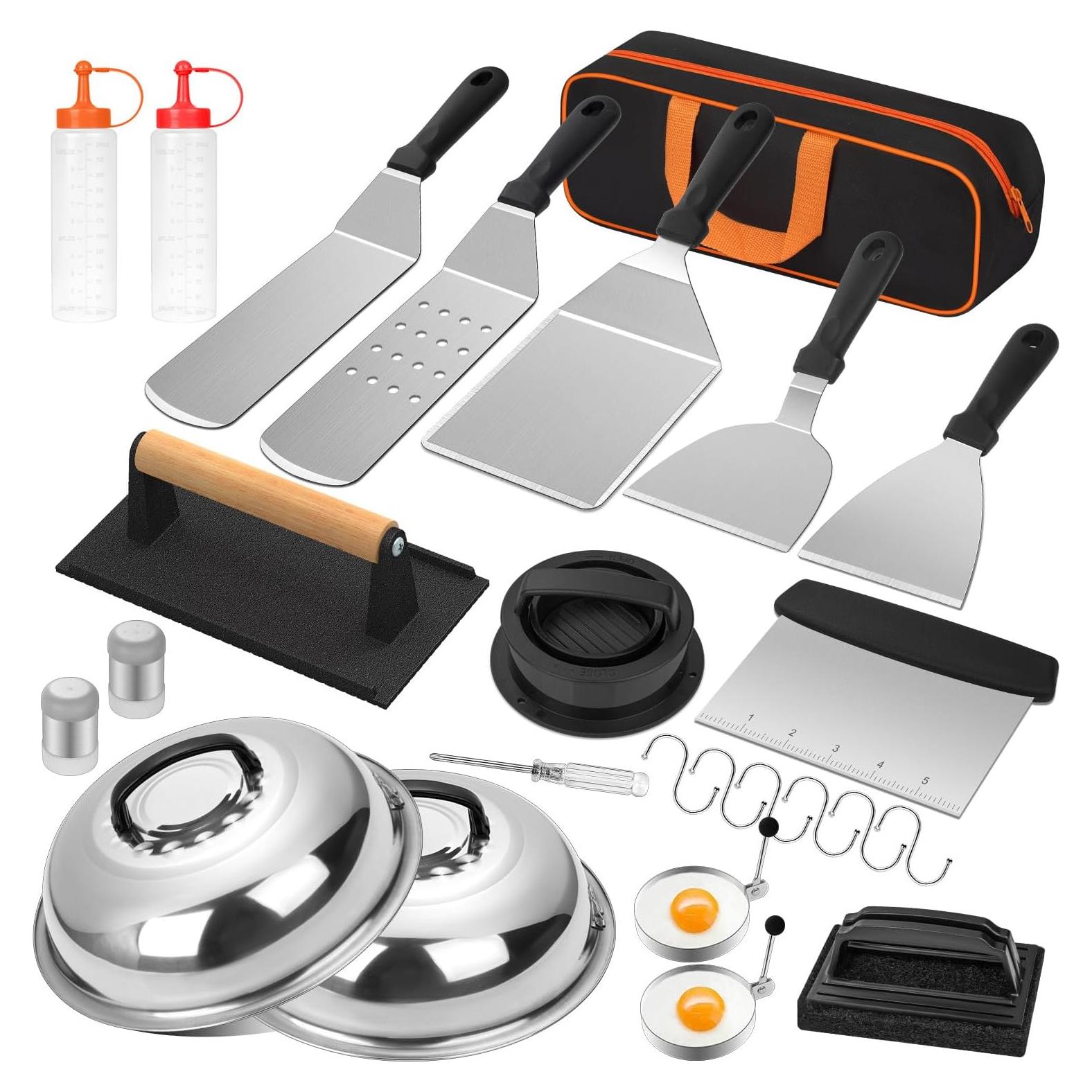 Kit de Accesorios para Parrilla Blackstone 25 Piezas Acero Inoxidable