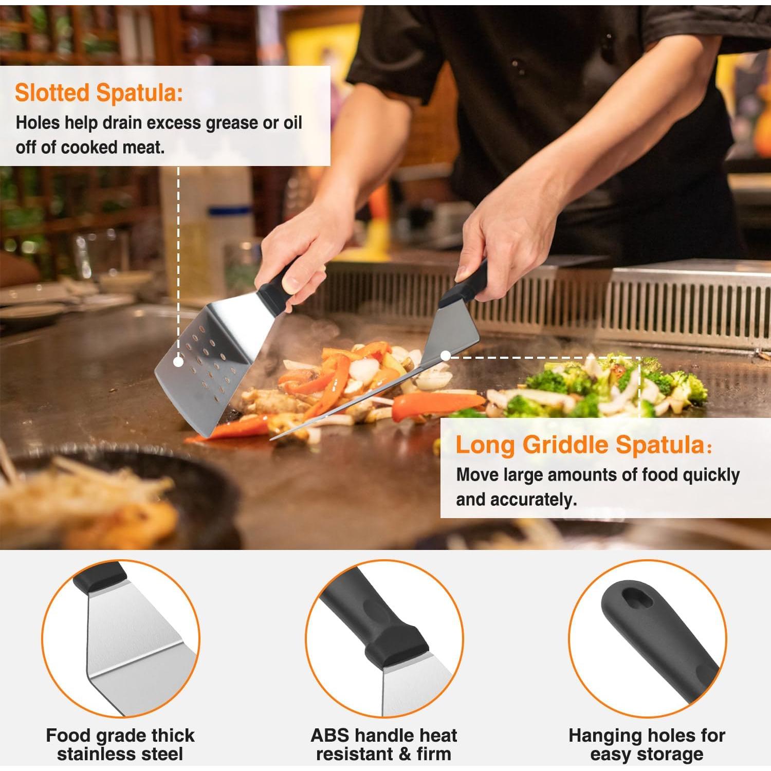 Kit de Accesorios para Parrilla Blackstone 25 Piezas Acero Inoxidable