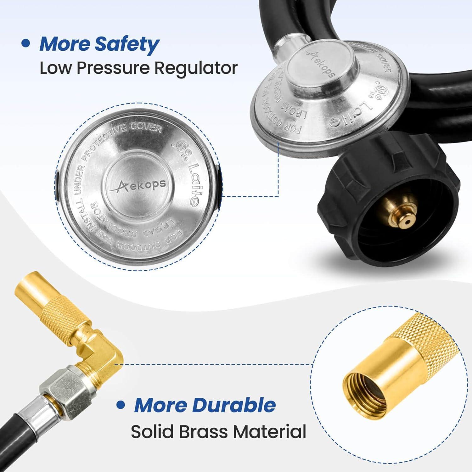 Manguera de Propano de 1.52m Aekops con Regulador y Adaptador