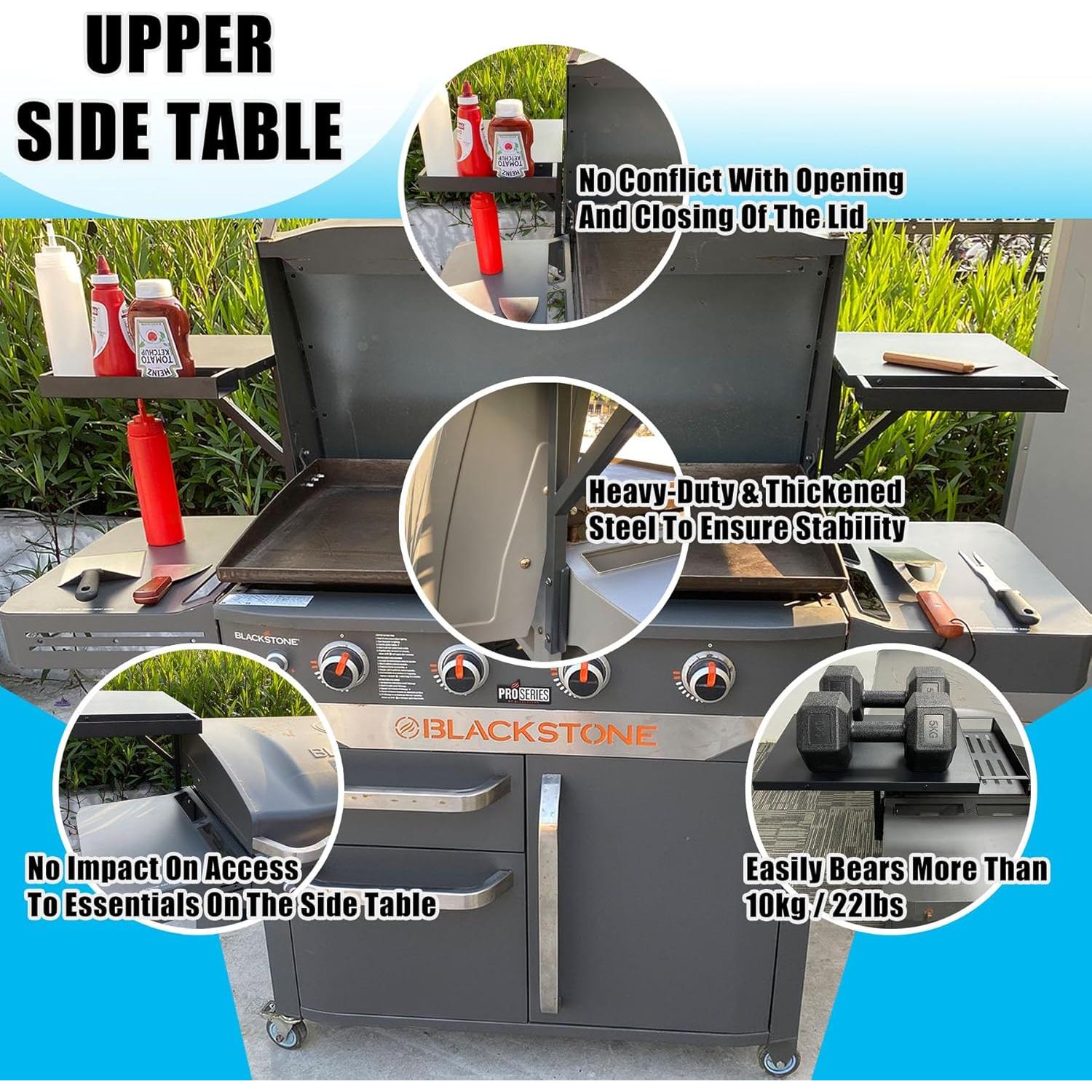 Estante Superior para Plancha Blackstone 36"/28" - Trybuy, Negro