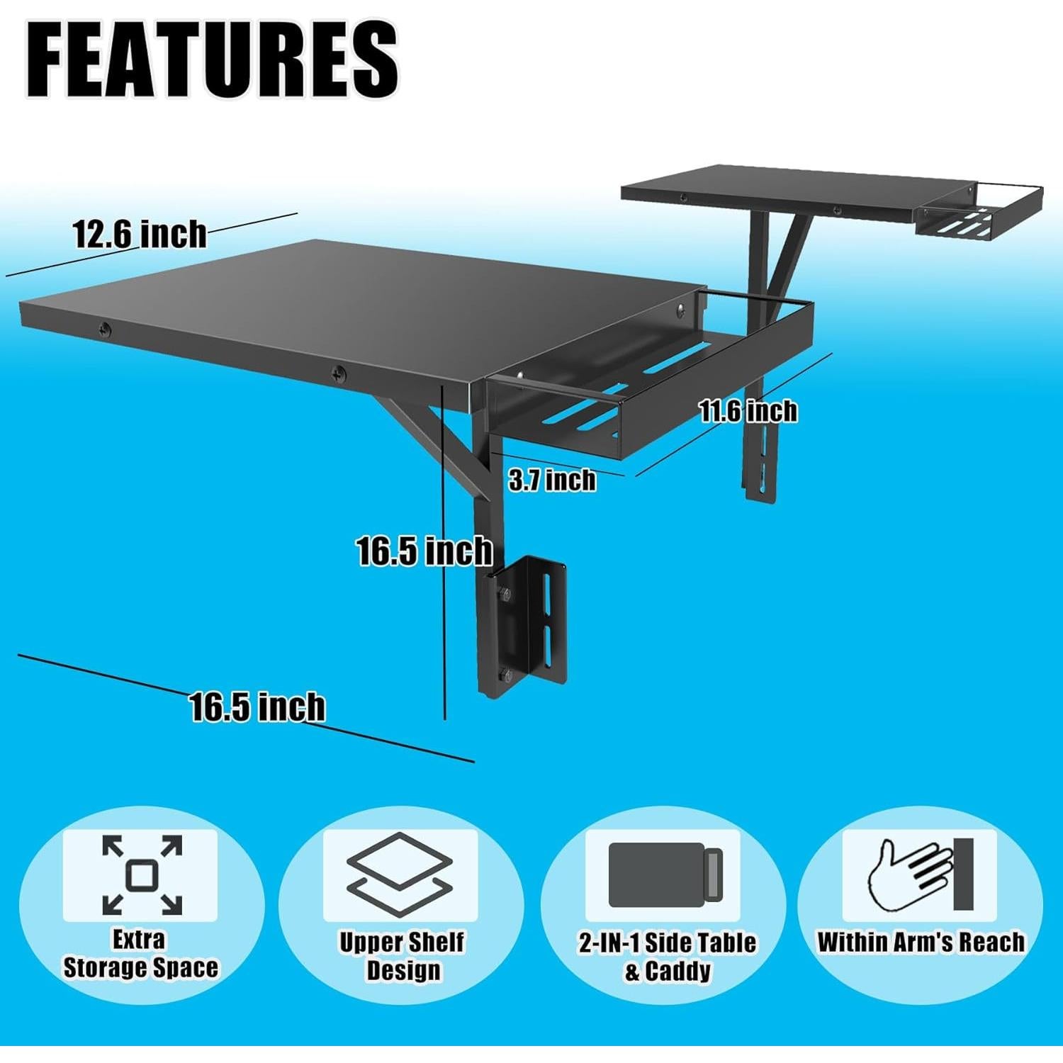 Estante Superior para Plancha Blackstone 36"/28" - Trybuy, Negro