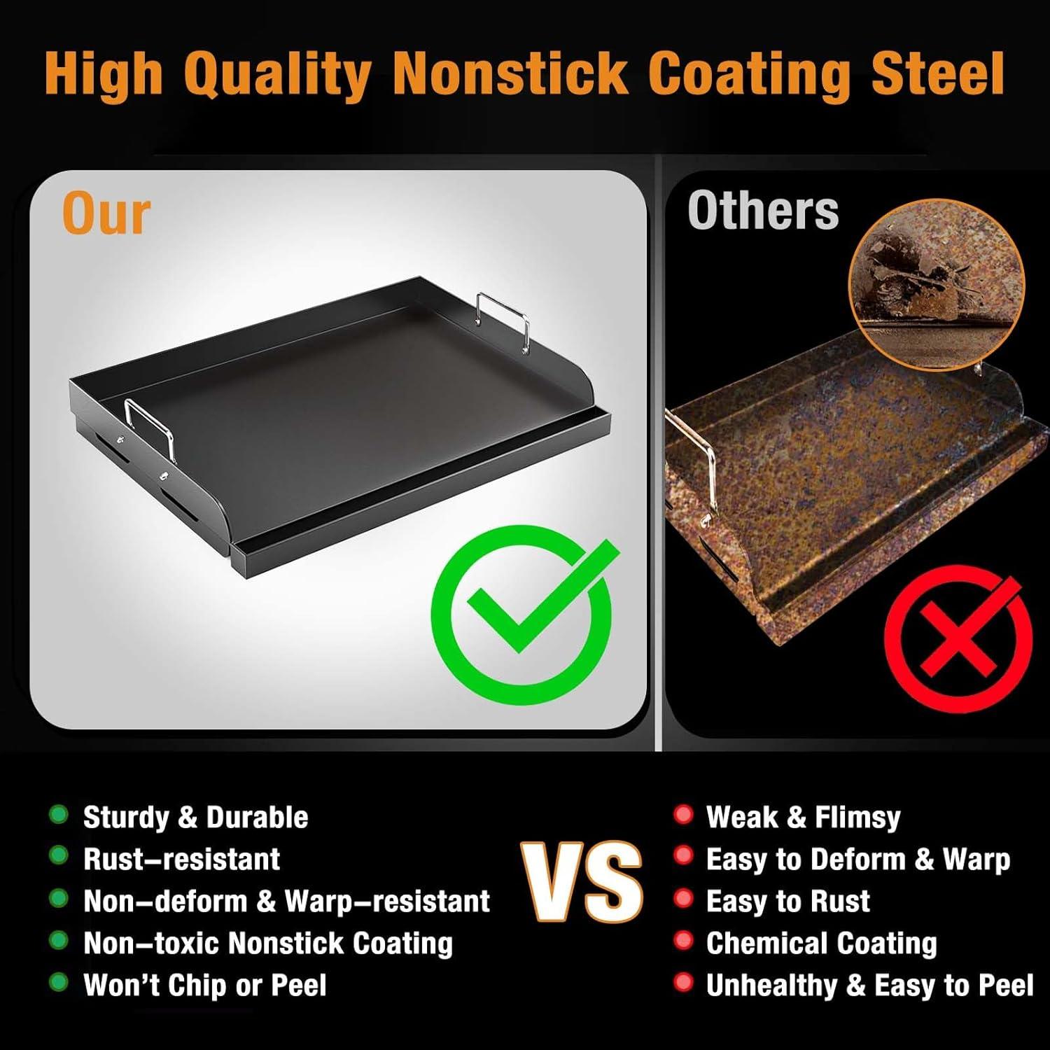 Plancha para Parrilla Barbqtime 43x33 cm Antiadherente