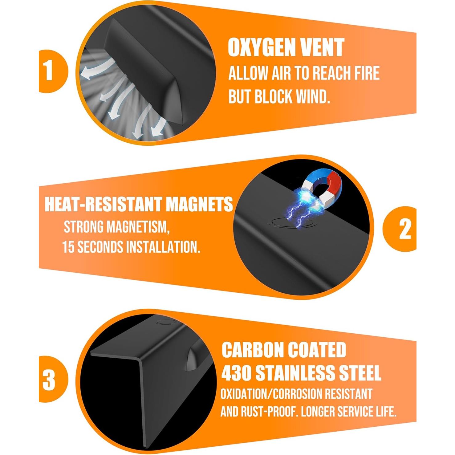 Guardias de Viento Magnéticos Sivsis para Plancha Blackstone 28"