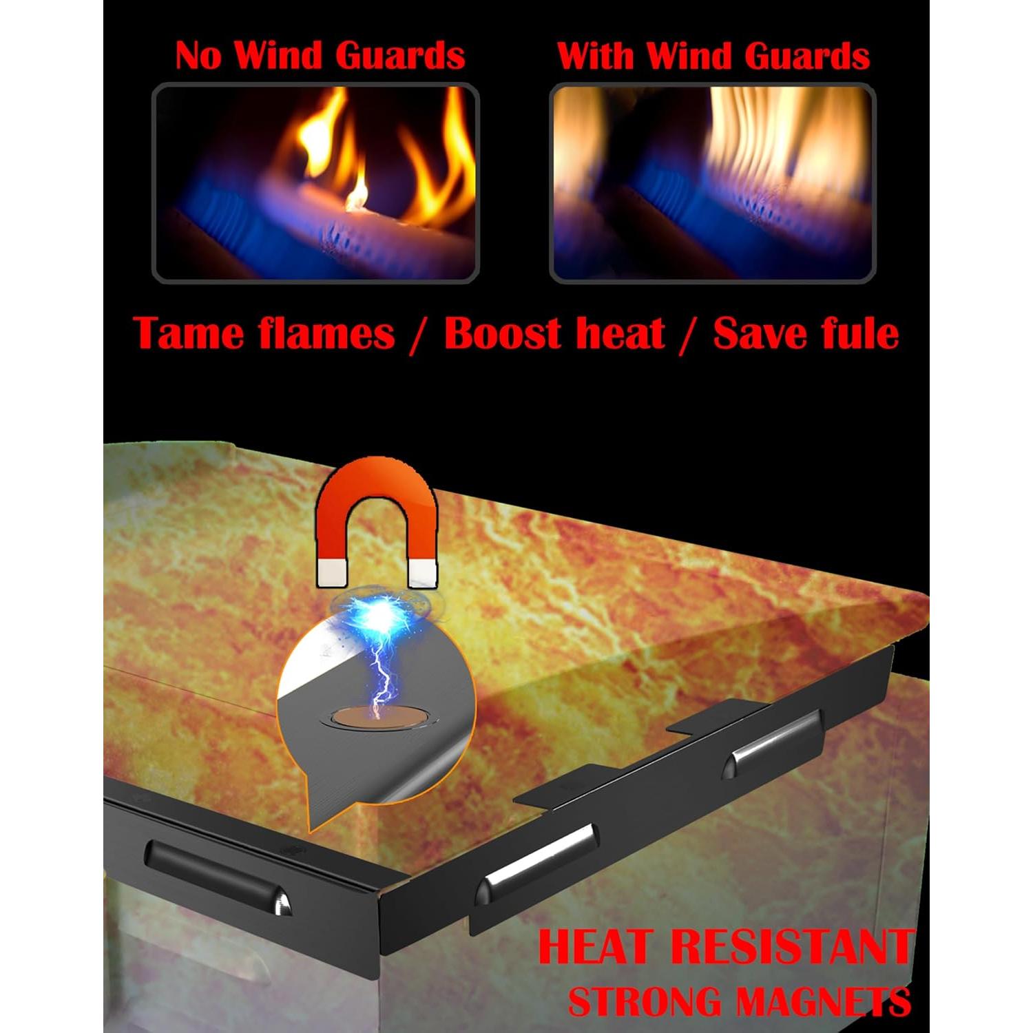 Guardias de Viento Magnéticos Sivsis para Plancha Blackstone 28"