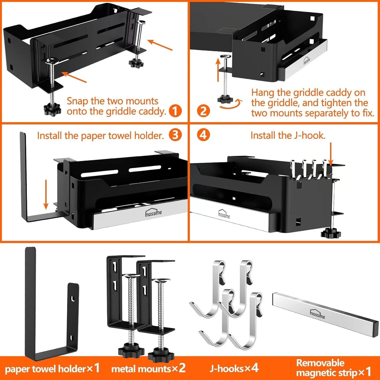 Caddy para Plancha Blackstone 28"/36" con Soporte Magnético