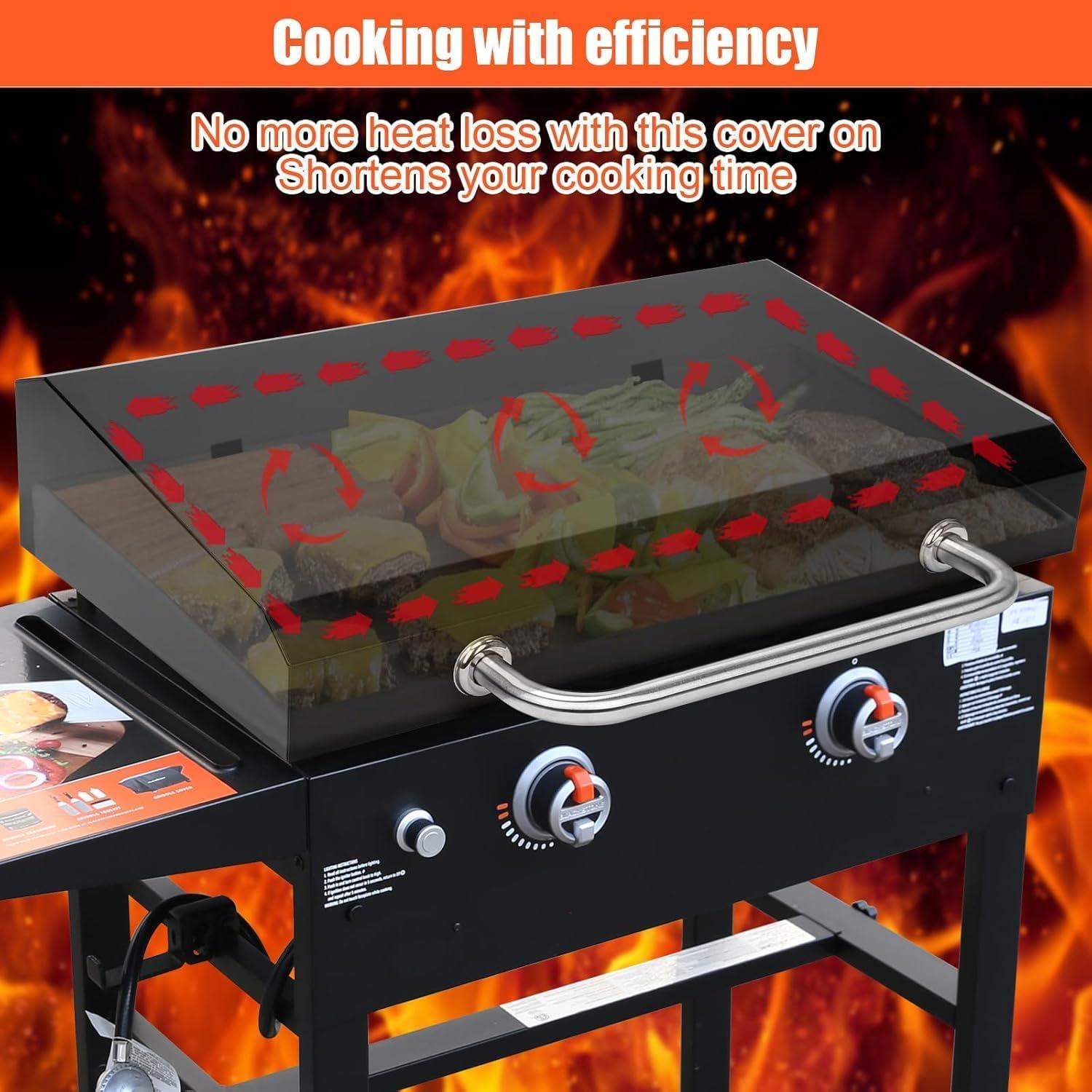 Tapa con bisagra QuliMetal para plancha Blackstone 28"