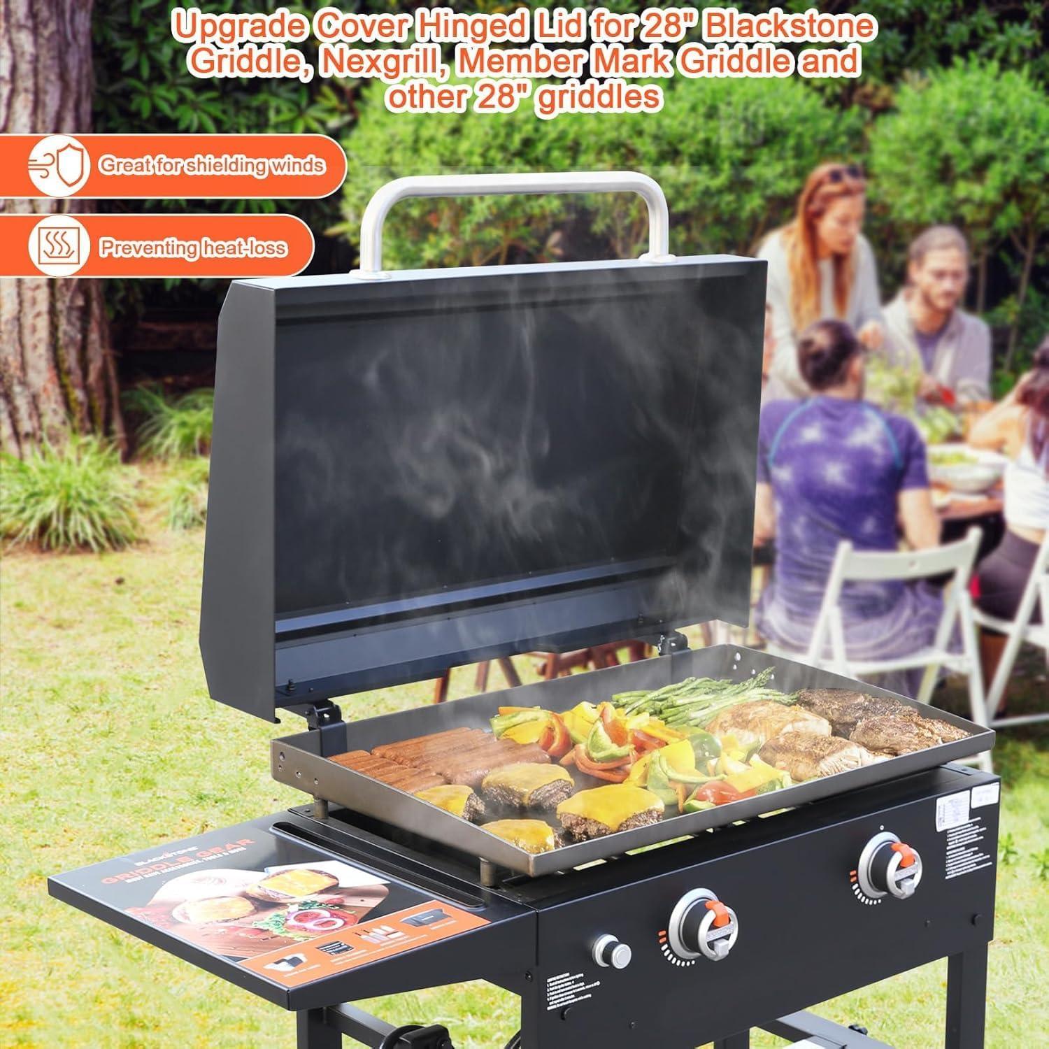 Tapa con bisagra QuliMetal para plancha Blackstone 28"