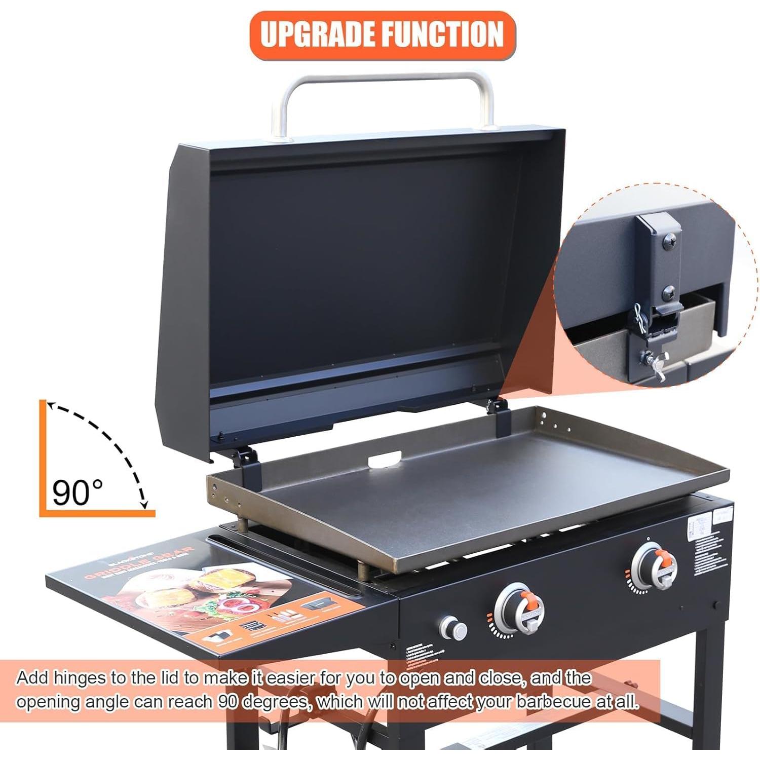 Tapa con bisagra QuliMetal para plancha Blackstone 28"