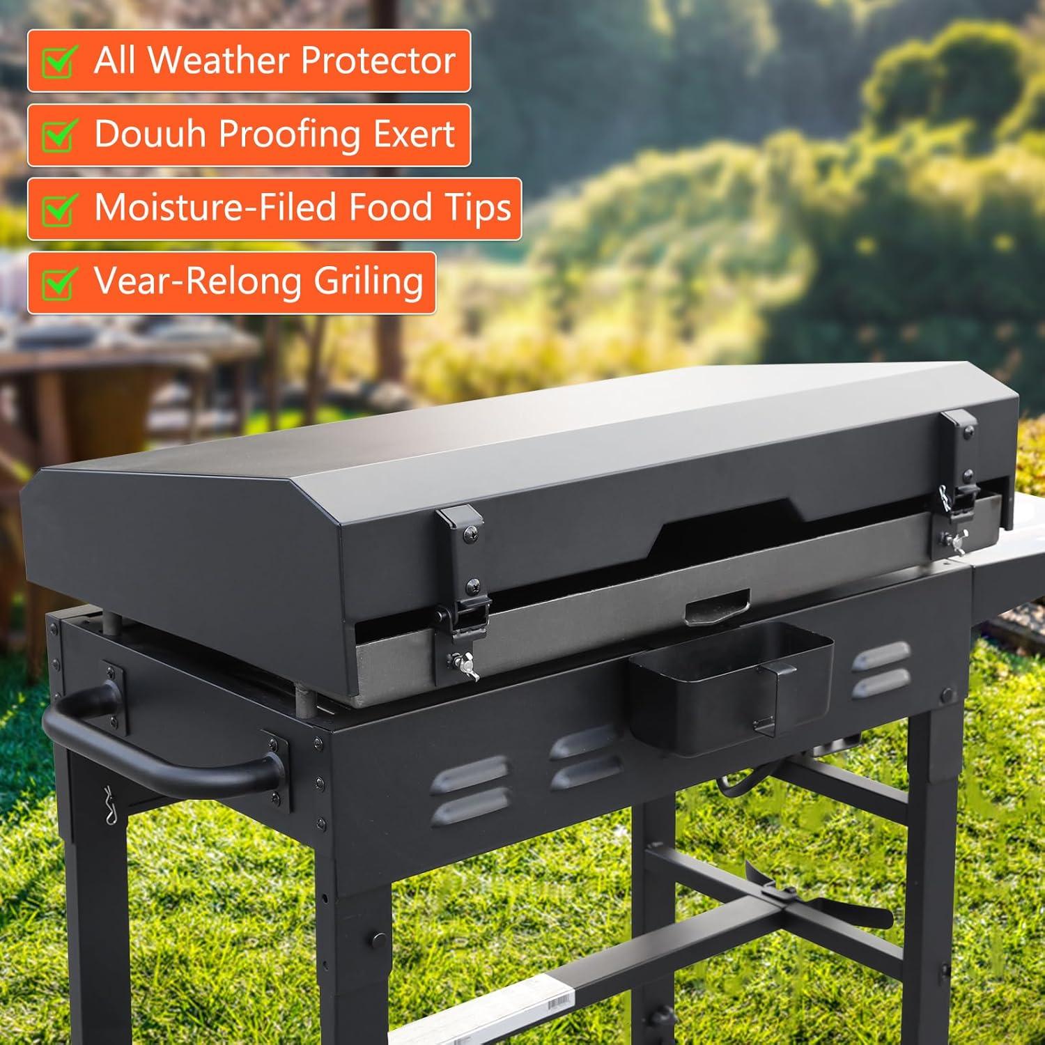 Tapa con bisagra QuliMetal para plancha Blackstone 28"