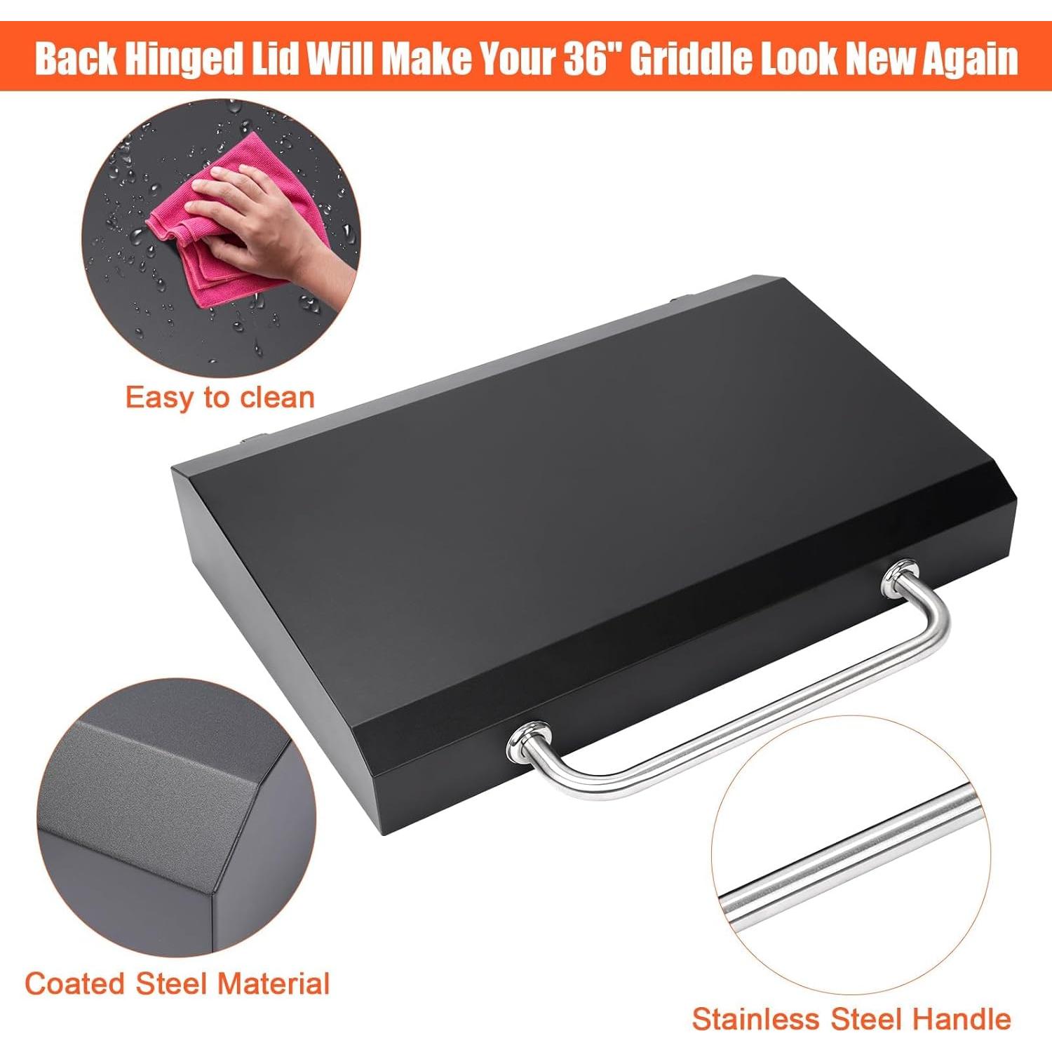 Tapa con bisagra QuliMetal para plancha Blackstone 28"