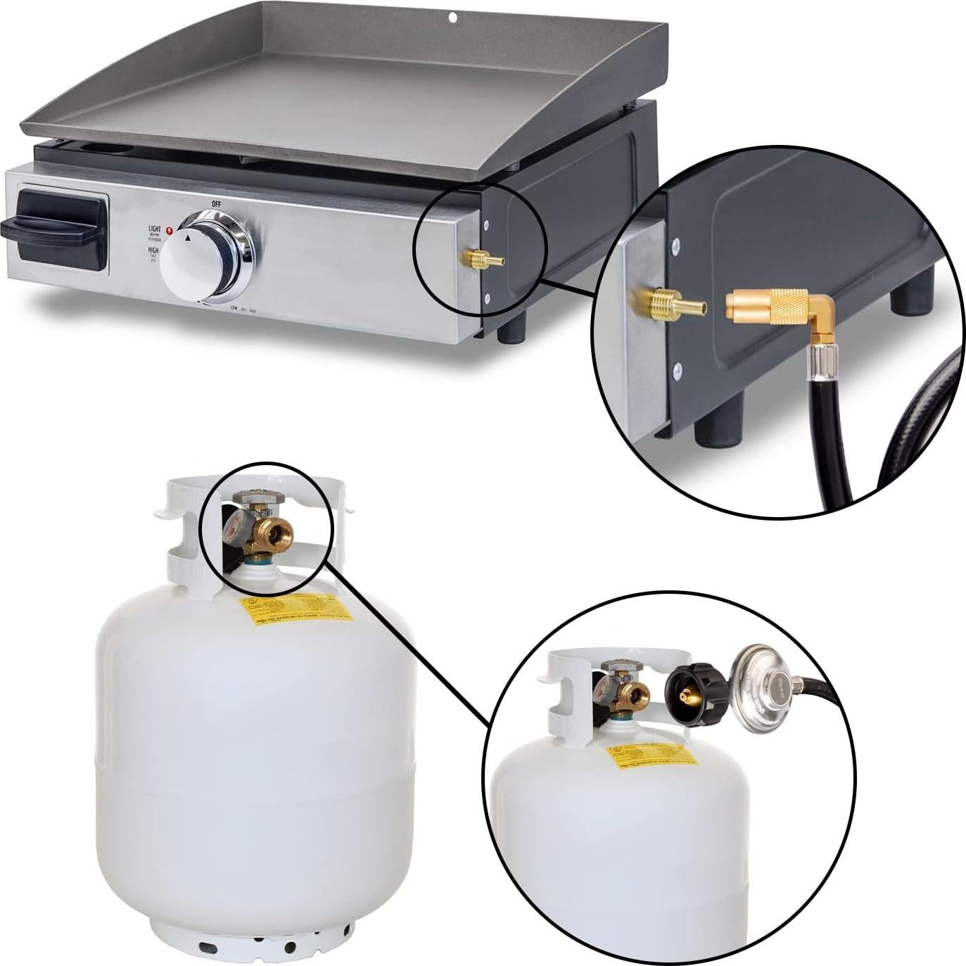 Regulador de Propano DOZYANT 6 Pies con Manguera y Adaptador