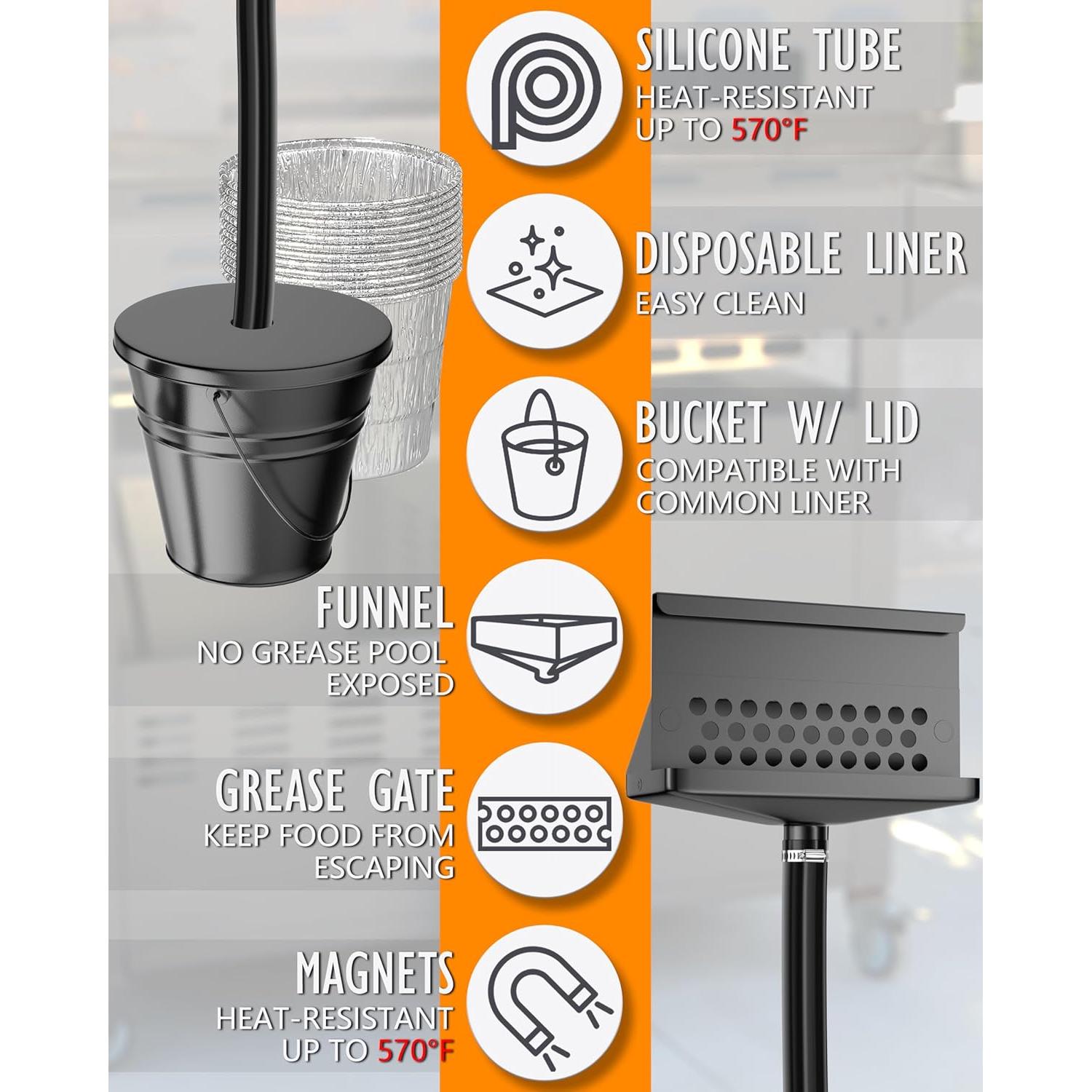 Sistema de Drenaje de Grasa Sivsis para Plancha Blackstone 2.3L