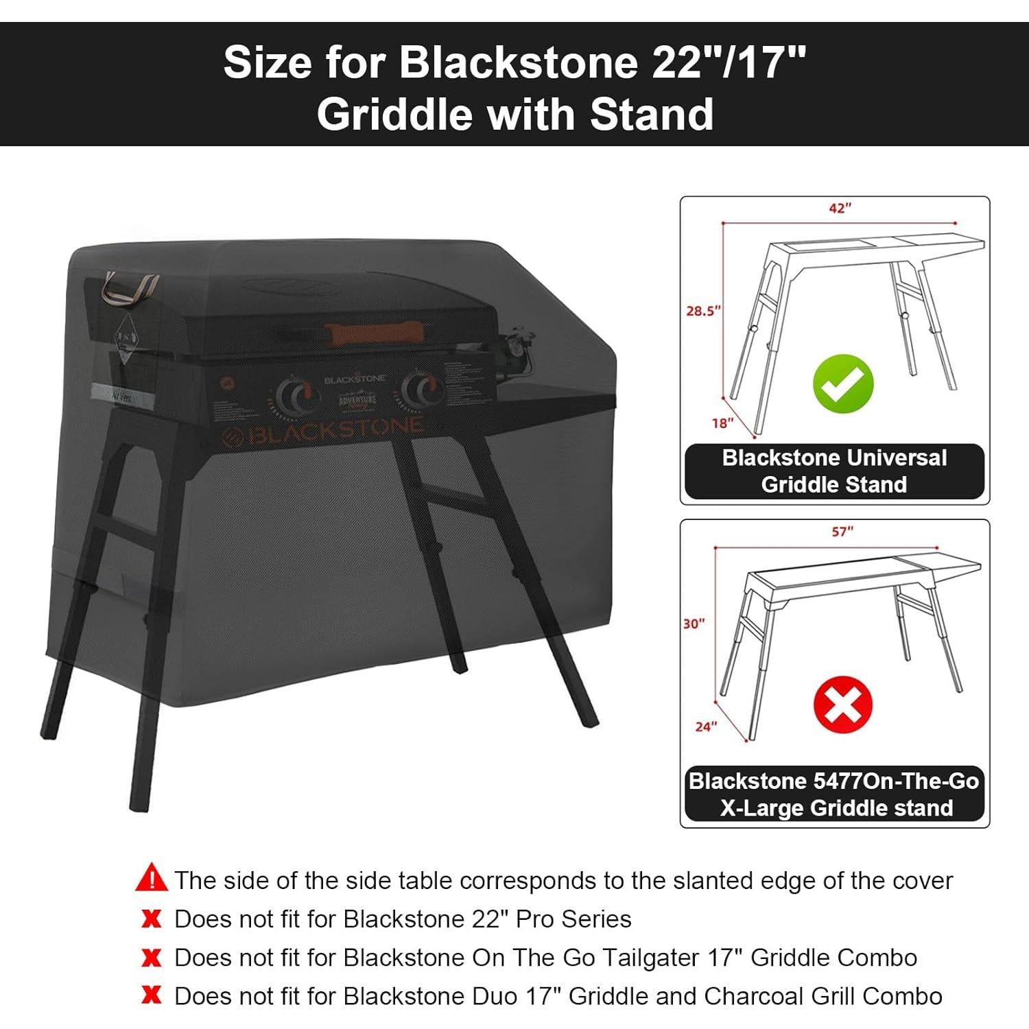Cubierta para Plancha Blackstone 22" PasWith 600D Impermeable