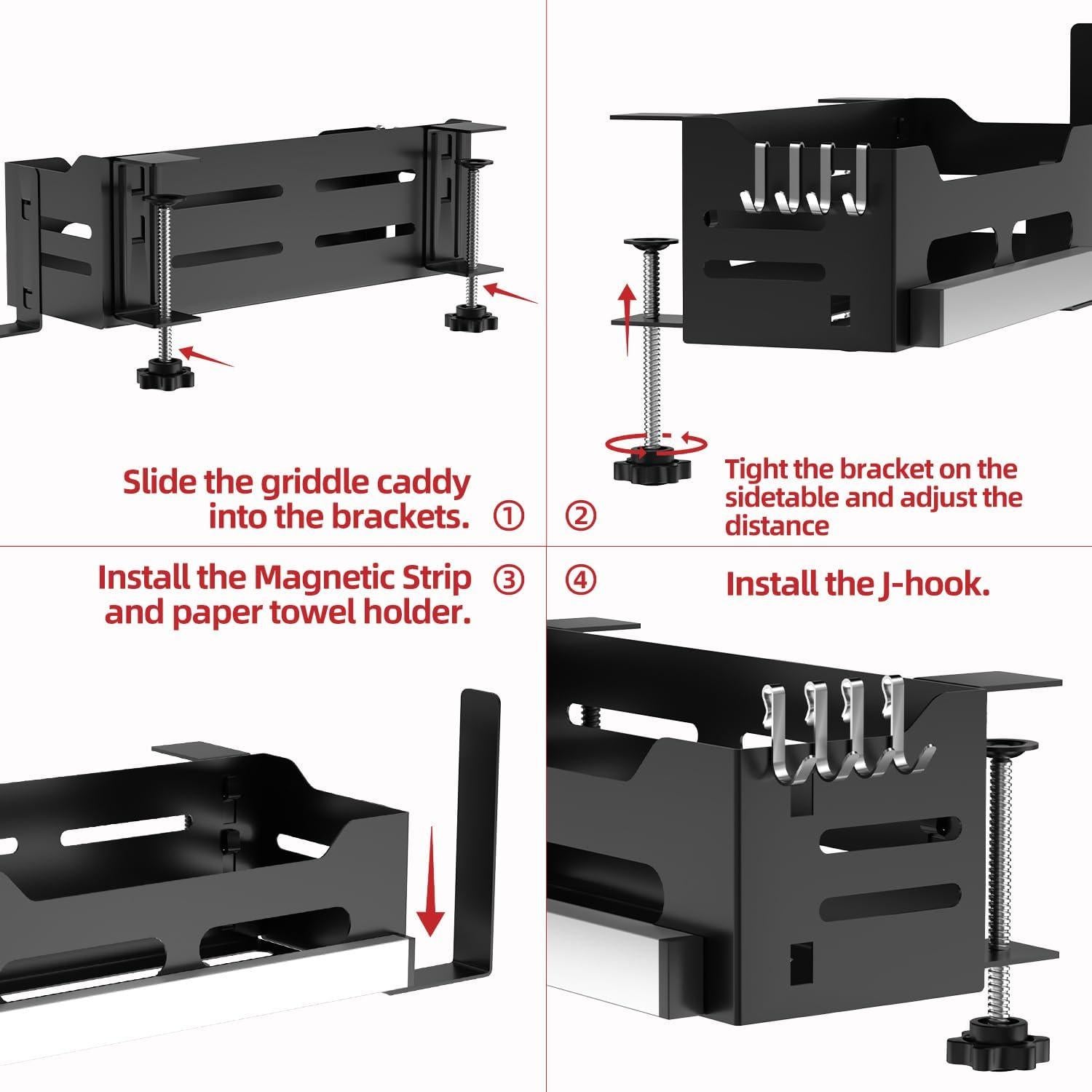 Caddy Blackstone para Grill 28"/36" con Soporte y Ganchos