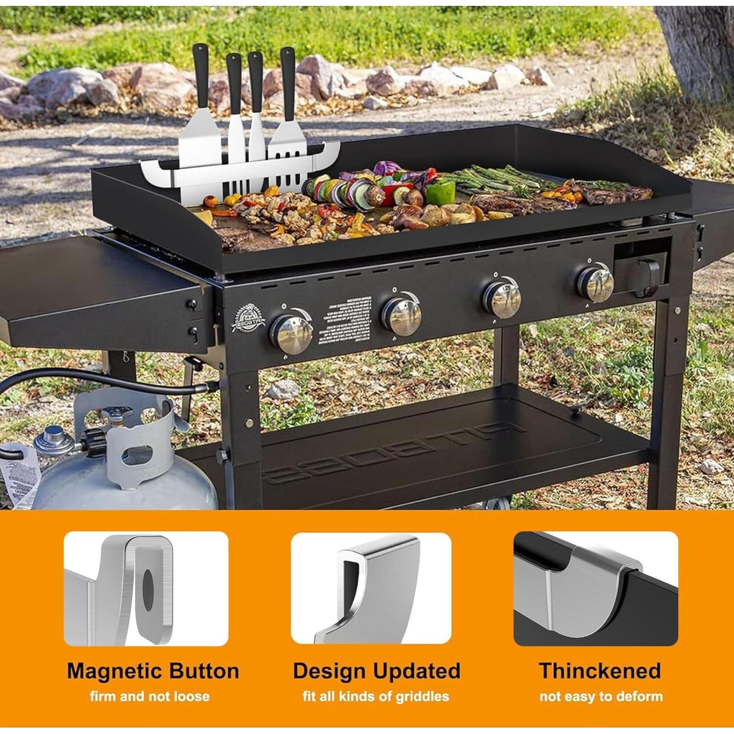 Soporte Magnético para Espátula ZHSX de Acero Inoxidable - 2 Piezas