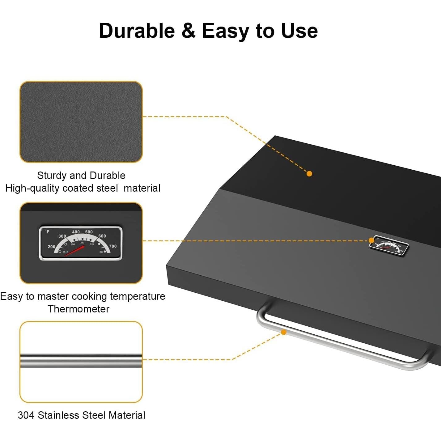 Hinged Lid for Blackstone Griddle 36 Inch, Hard Cover Lid for Blackstone 1554 1863 1825 1818 Griddle 36 inch Accessories