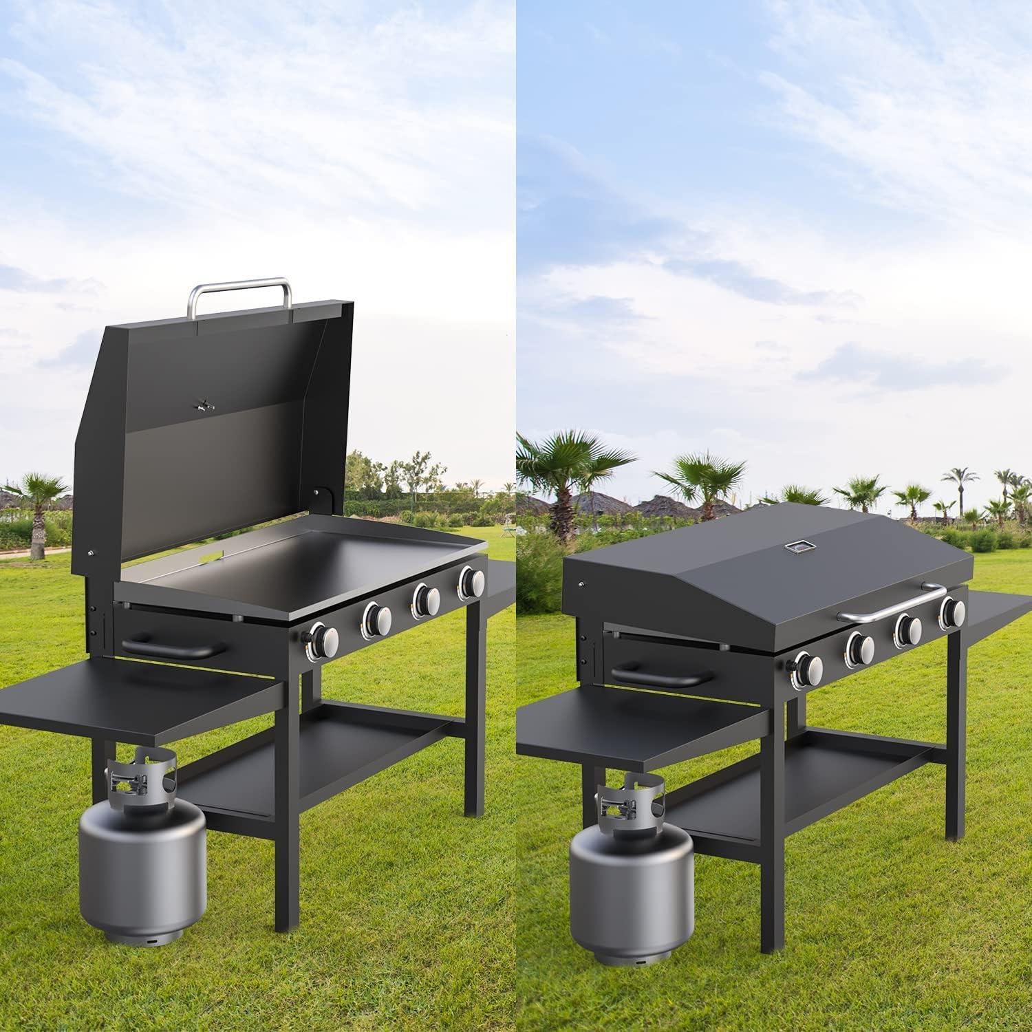 Hinged Lid for Blackstone Griddle 36 Inch, Hard Cover Lid for Blackstone 1554 1863 1825 1818 Griddle 36 inch Accessories