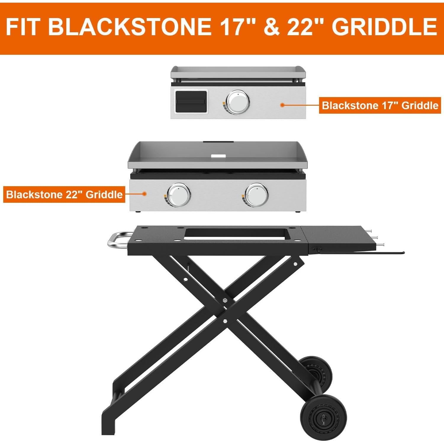 Soporte para Plancha Blackstone 17/22" - Carrito Plegable BBQ Future