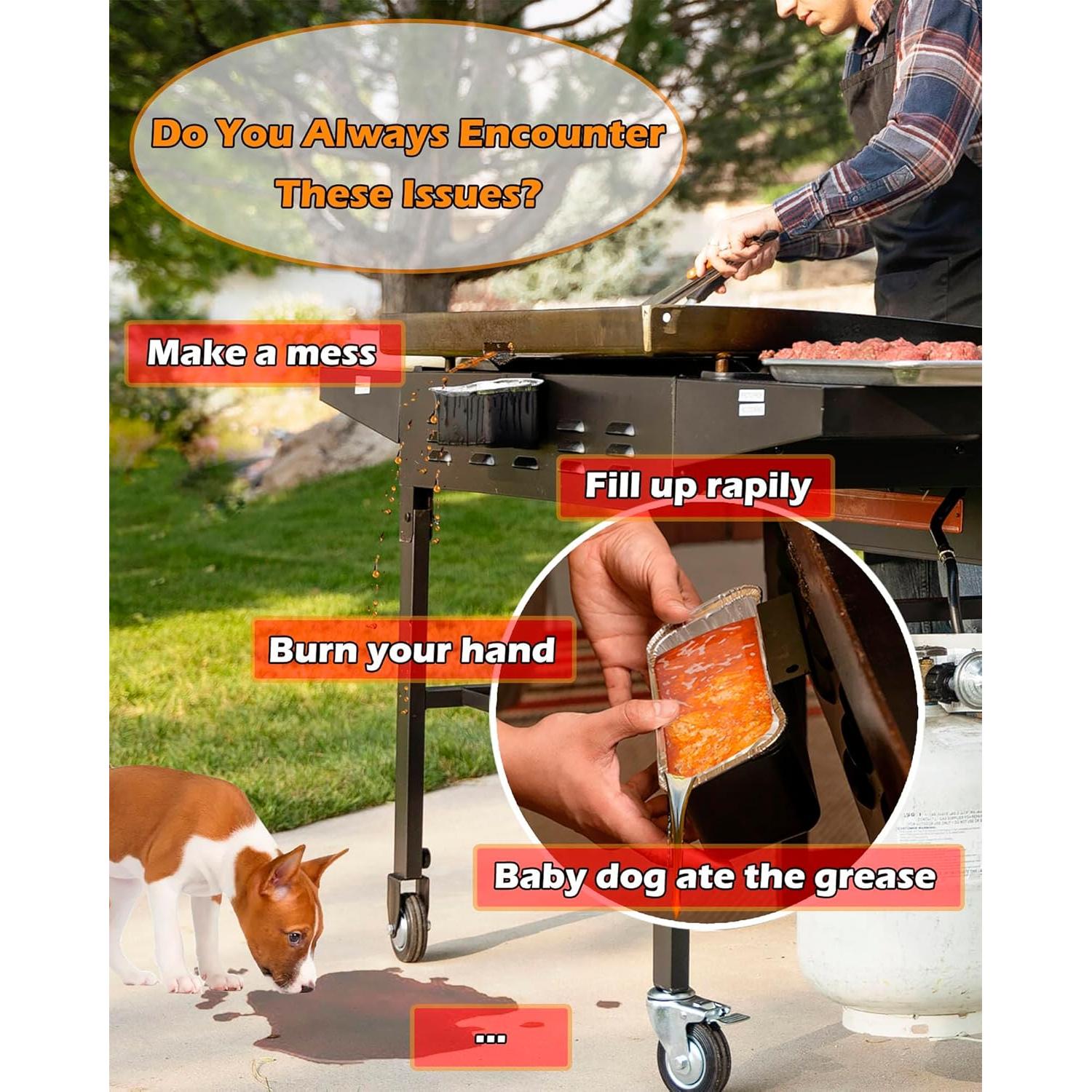 Receptor de Grasa Trasero Blackstone 2.27L con Tapa y Forros