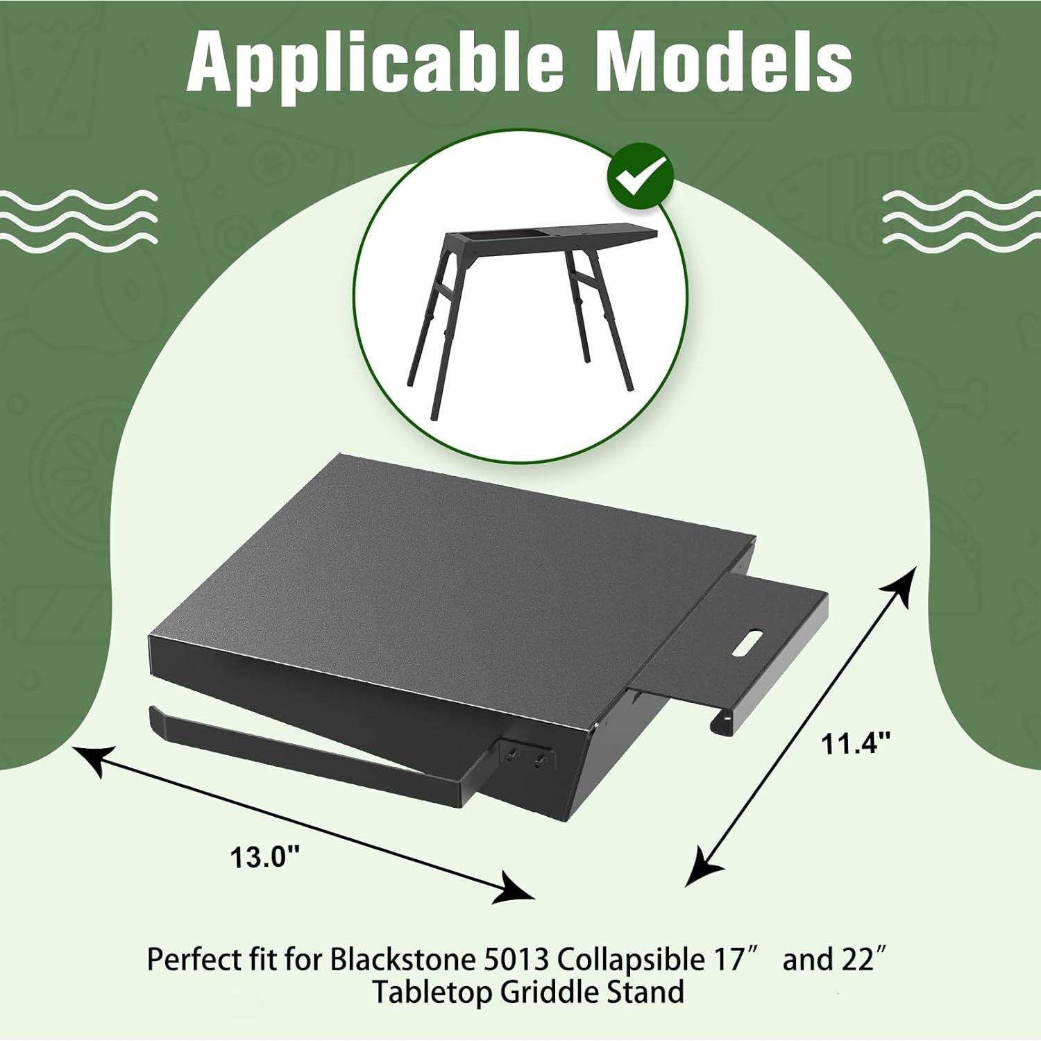 Estante Lateral para Parrilla Blackstone 17-22" Petrirufun