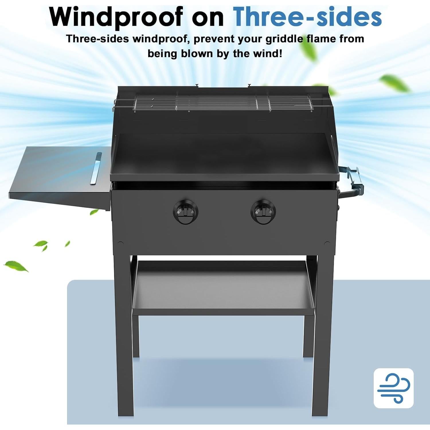 Protector de Viento y Rejilla Calentadora Petrirufun 28-36"