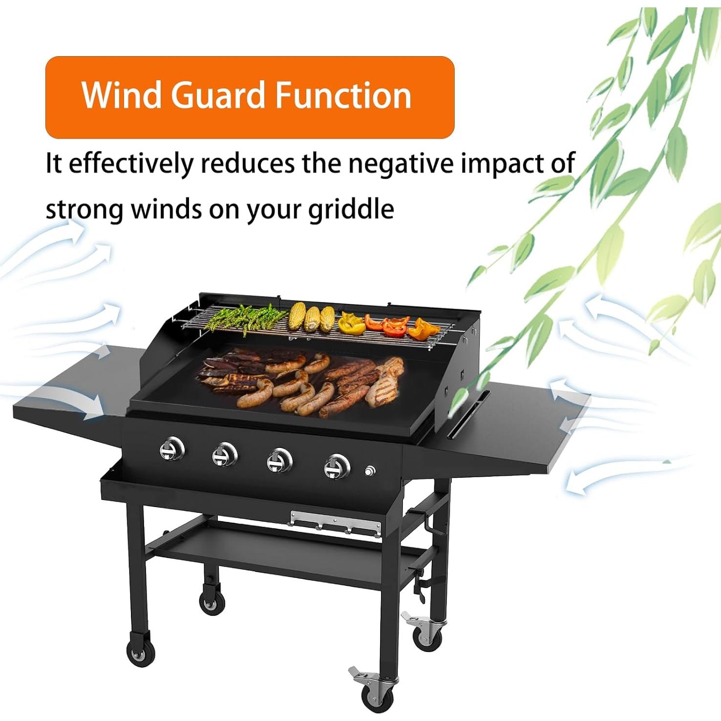 Juego de Protector de Viento y Rejilla Calentadora PHYESUVIN 71-91 cm