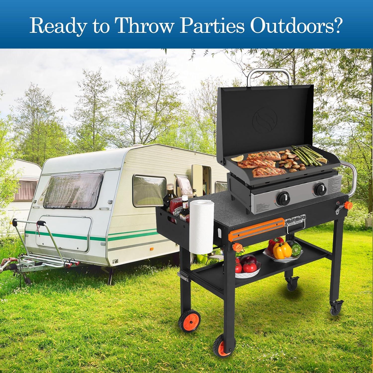 Carrito de Mesa Plegable para Parrilla EsFrondo YP 39A-001