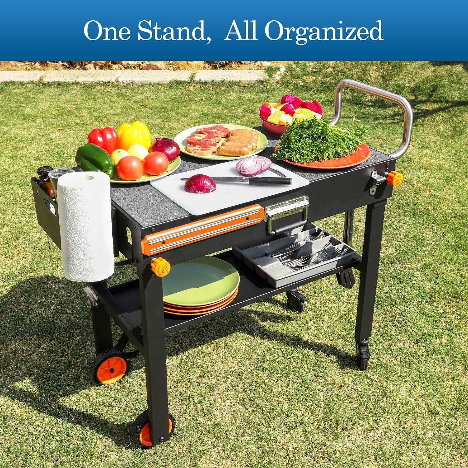 Carrito de Mesa Plegable para Parrilla EsFrondo YP 39A-001