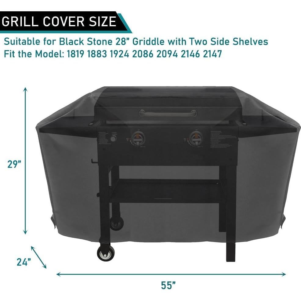 Cubierta de Plancha ZJYWSCH para Blackstone 71 cm con Doble Estante