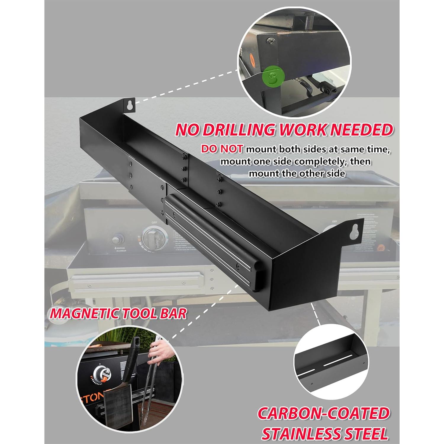 Caddy Frontal Blackstone 36" con Soporte Magnético Sivsis