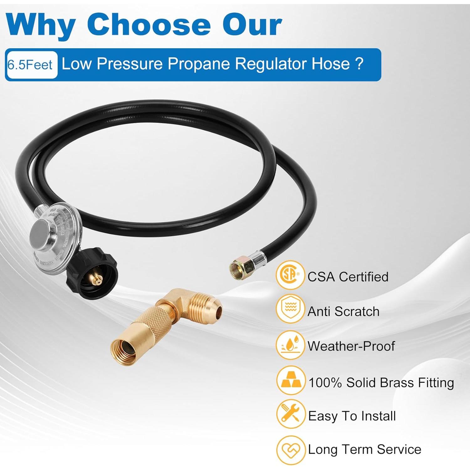 Regulador de Propano y Manguera Iococee 1.98m para Blackstone