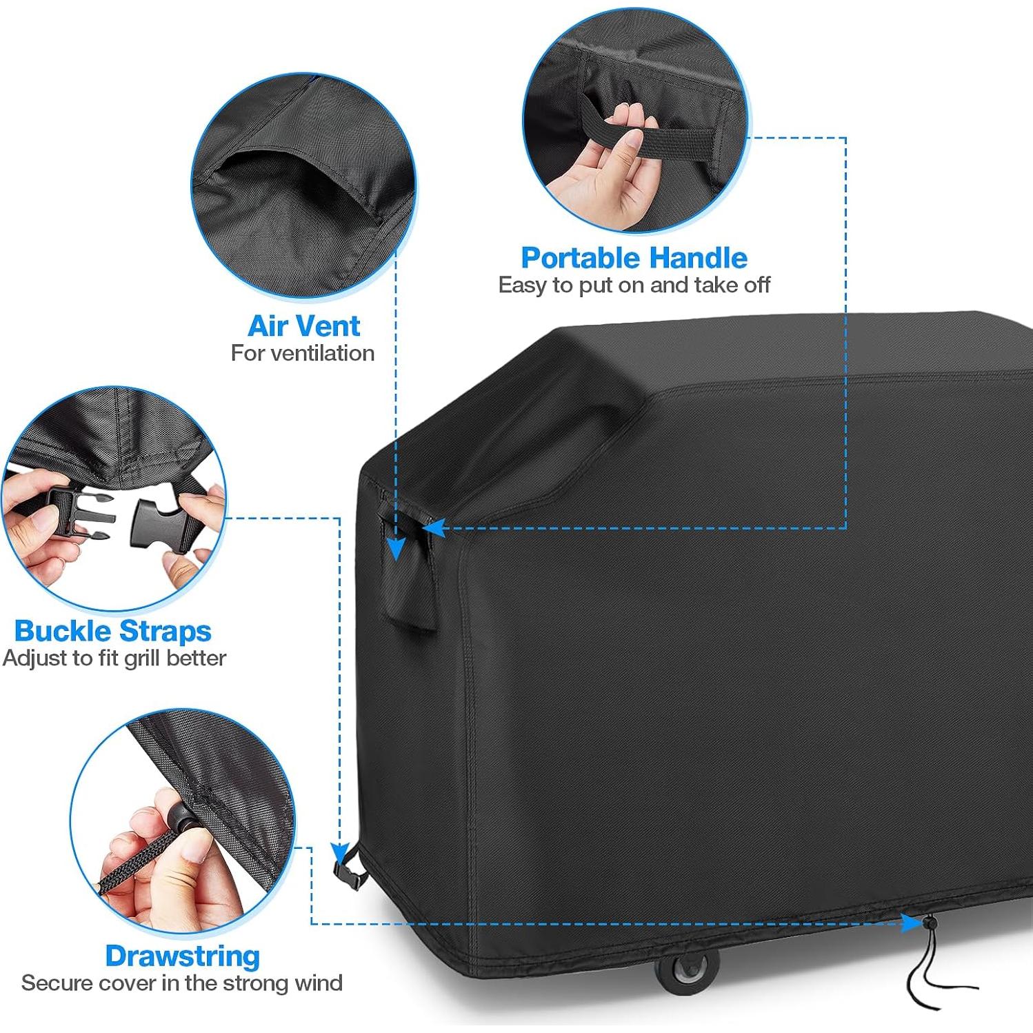 Cubierta de Parrilla Jungda 2163 30" Impermeable 157.5x63.5x88.9cm