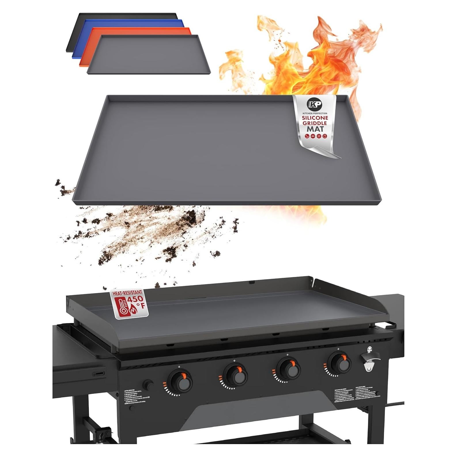 Cubierta de silicona Kitchen Perfection 36" gris para plancha