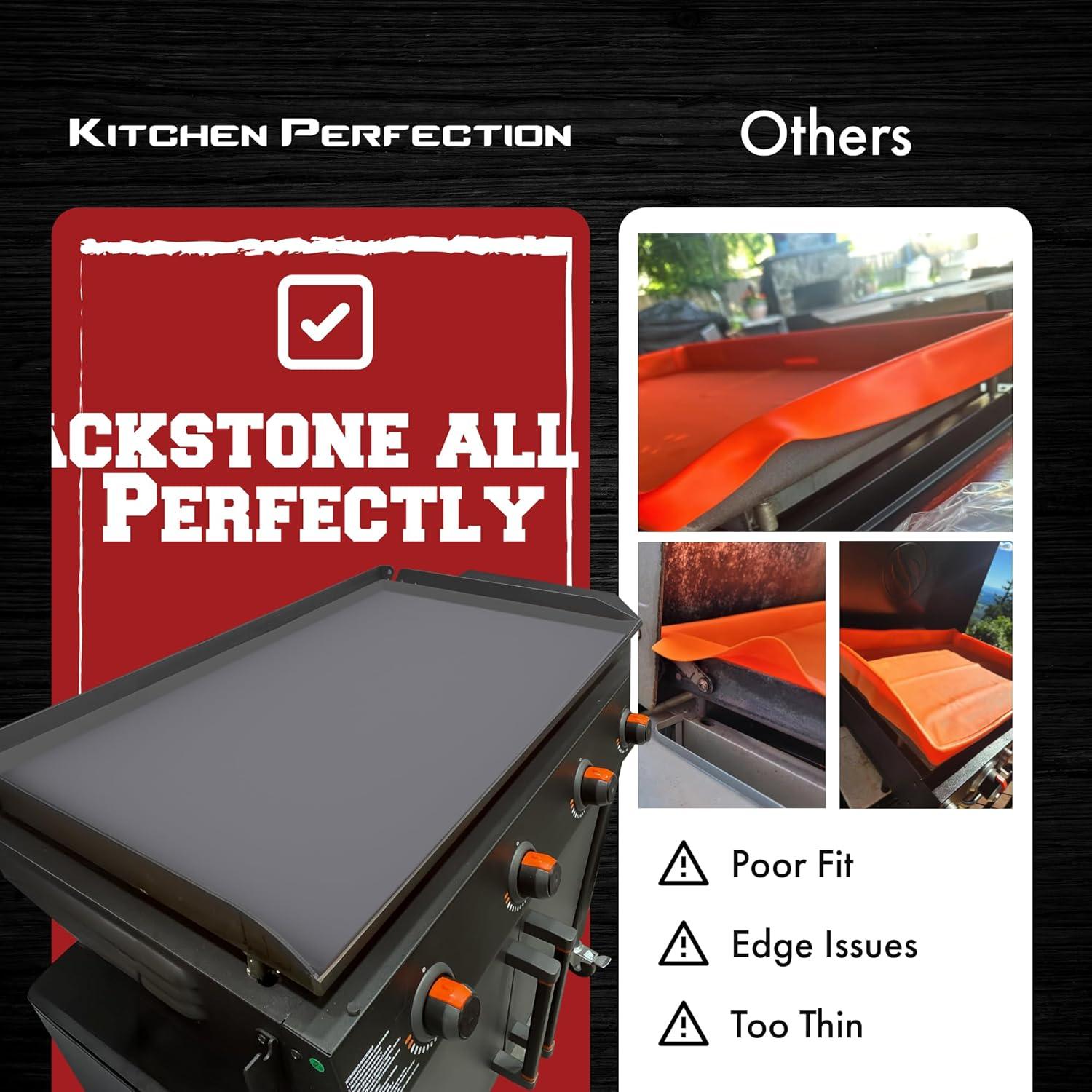 Cubierta de silicona Kitchen Perfection 36" gris para plancha