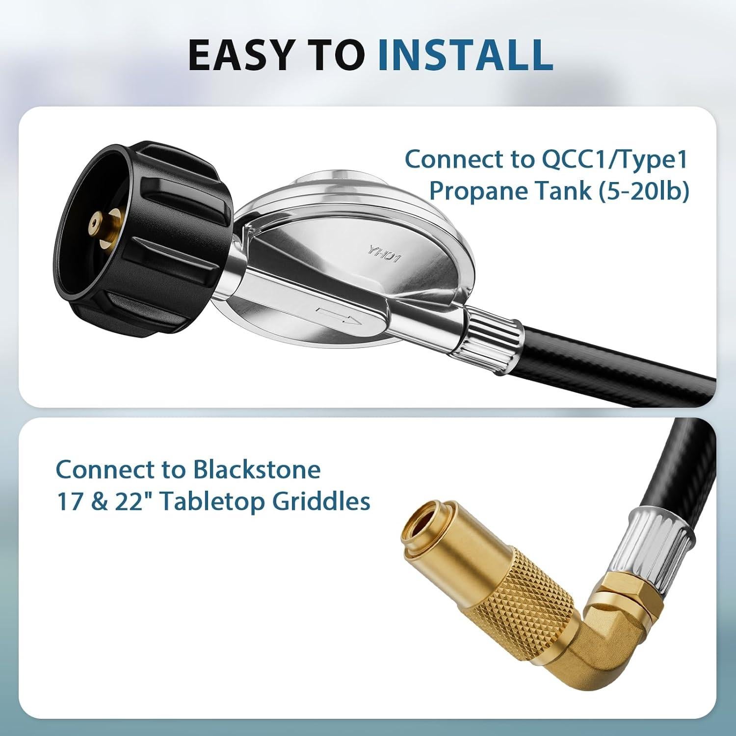 Adaptador de Manguera de Propano Rushare 1.83m para Blackstone