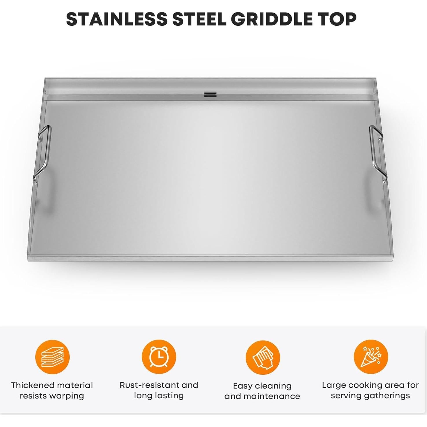 Plancha de Acero Inoxidable Stanbroil 28" para Parrilla Blackstone