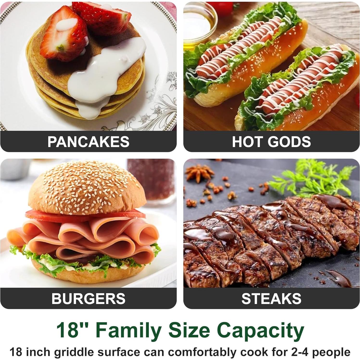 Parrilla de Gas Propano Portátil HongTaok 45.7x38.1cm con Tapa