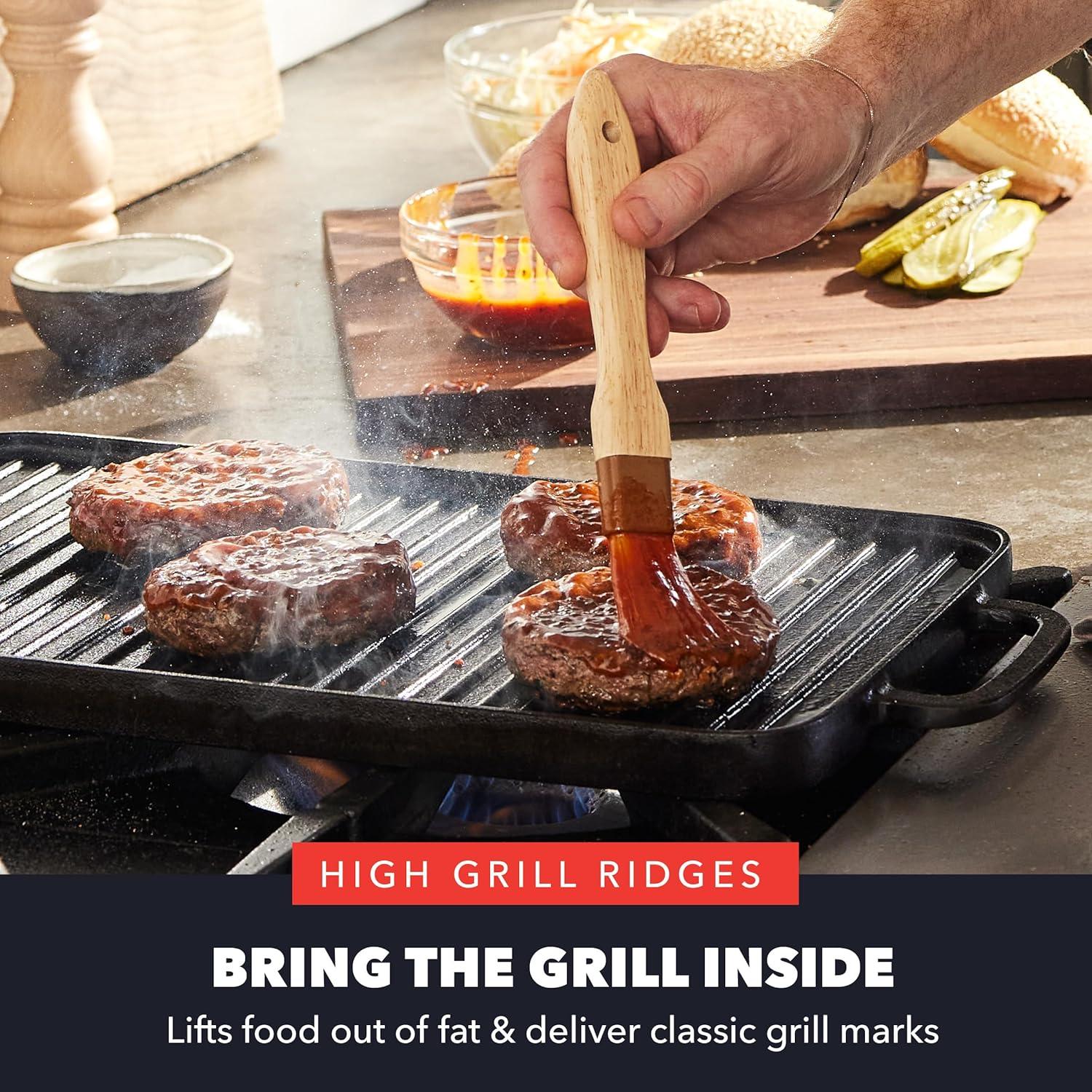 Sartén de Hierro Fundido GreenPan Bobby Flay 42 x 24 cm Reversible