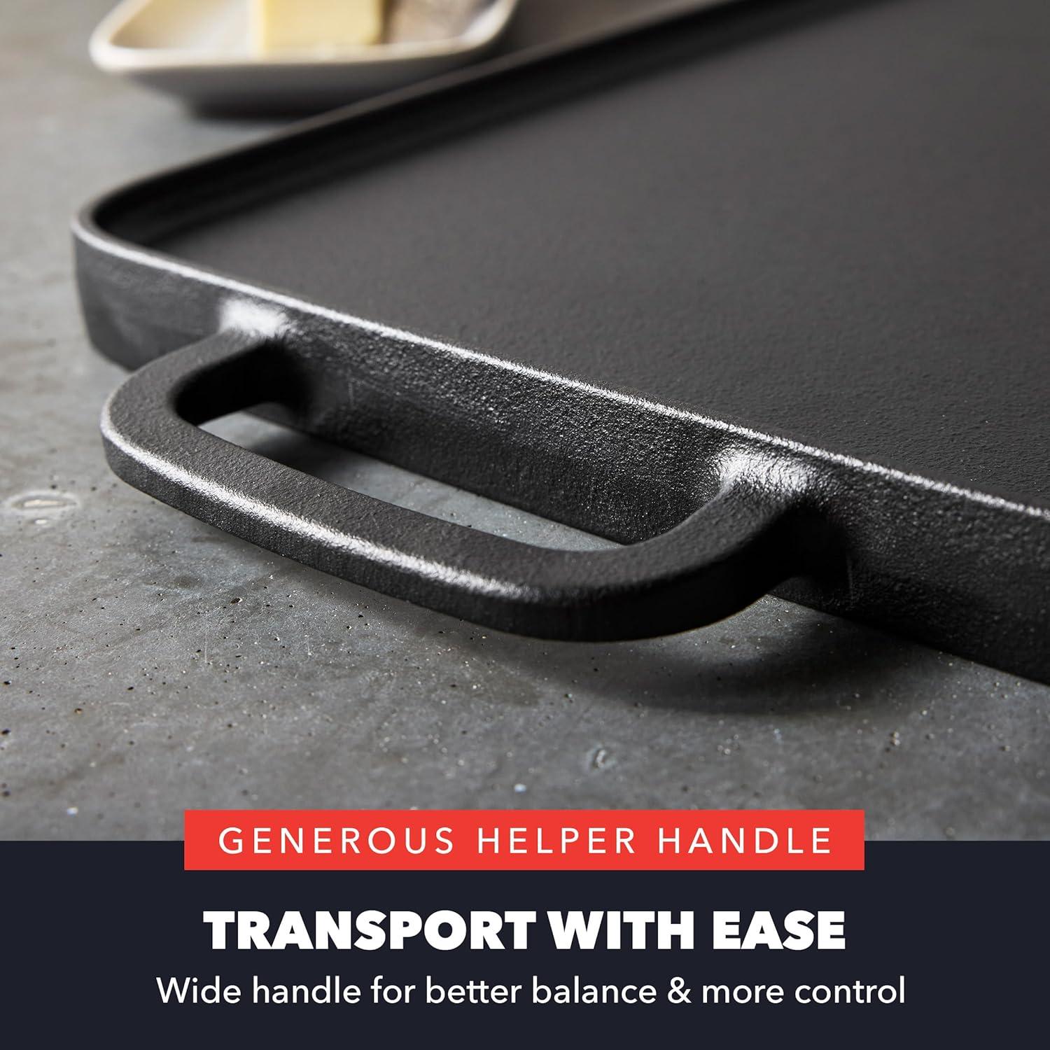 Sartén de Hierro Fundido GreenPan Bobby Flay 42 x 24 cm Reversible